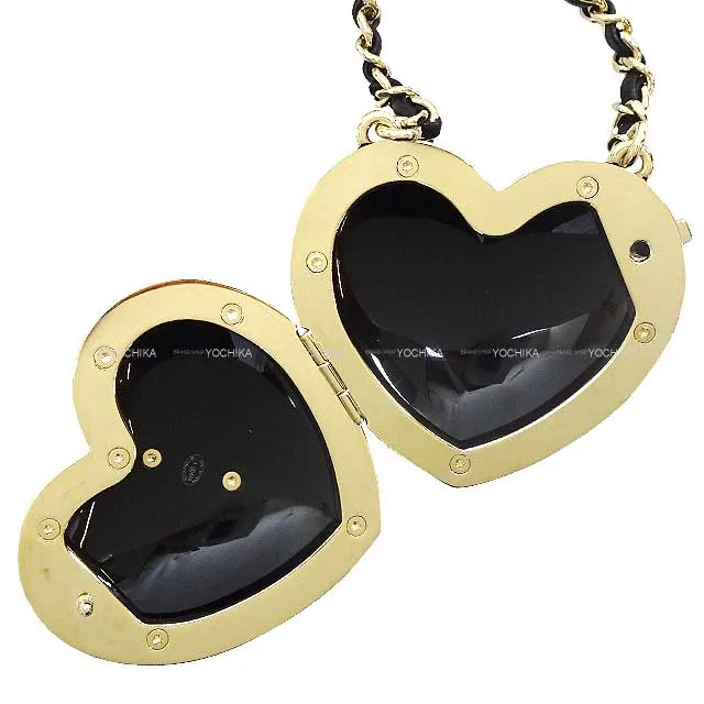 2022 AW CHANEL necklace heart COCO mark rocket pendant Noir (Black) Gold HW AP9365[EXCELLENT][Authentic]