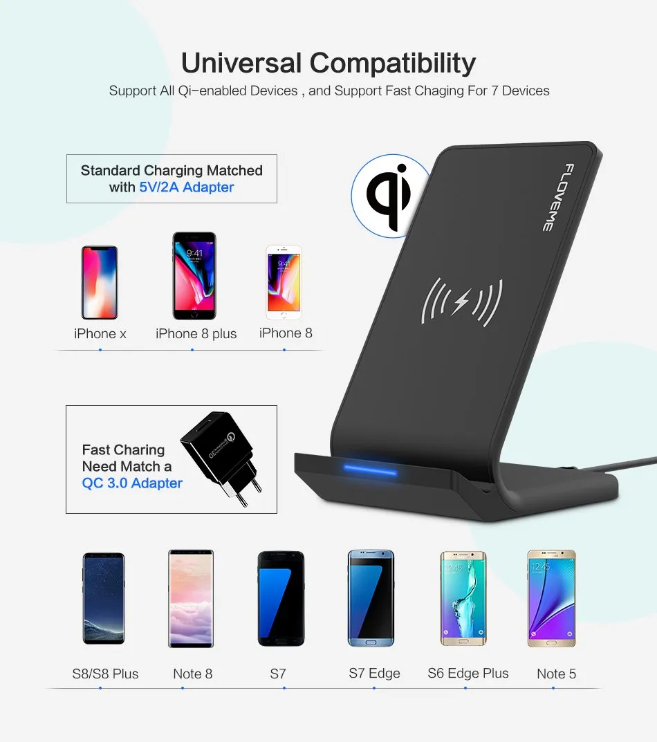 5V/2A Wireless Charging Dock For Android &amp iPhone