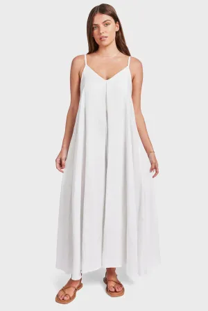 ACADEMY BRAND -  Hampton Linen Slip Dress - White