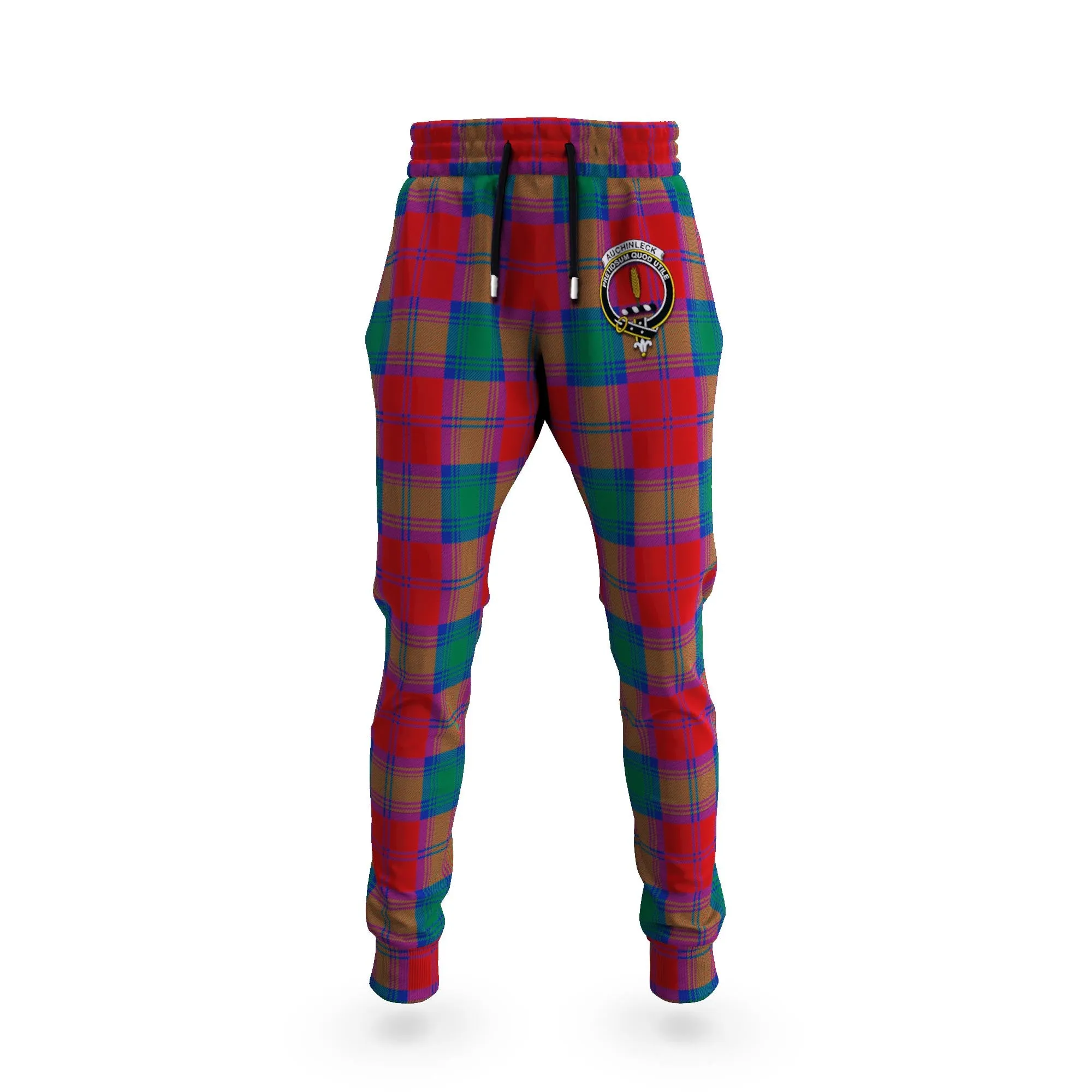 Auchinleck (Affleck) Tartan Joggers Pants with Family Crest