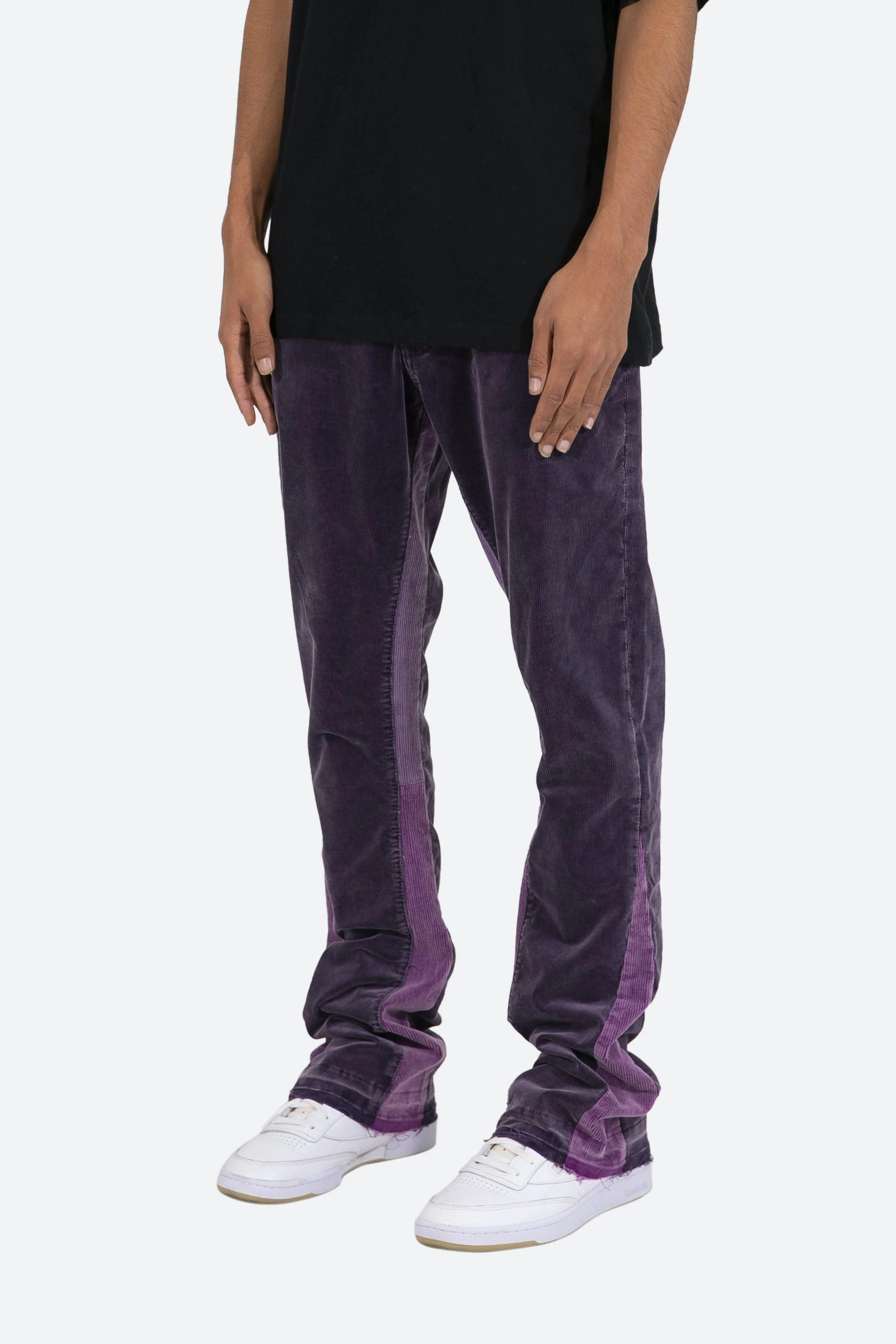 B428 Corduroy Flare Pants - Purple