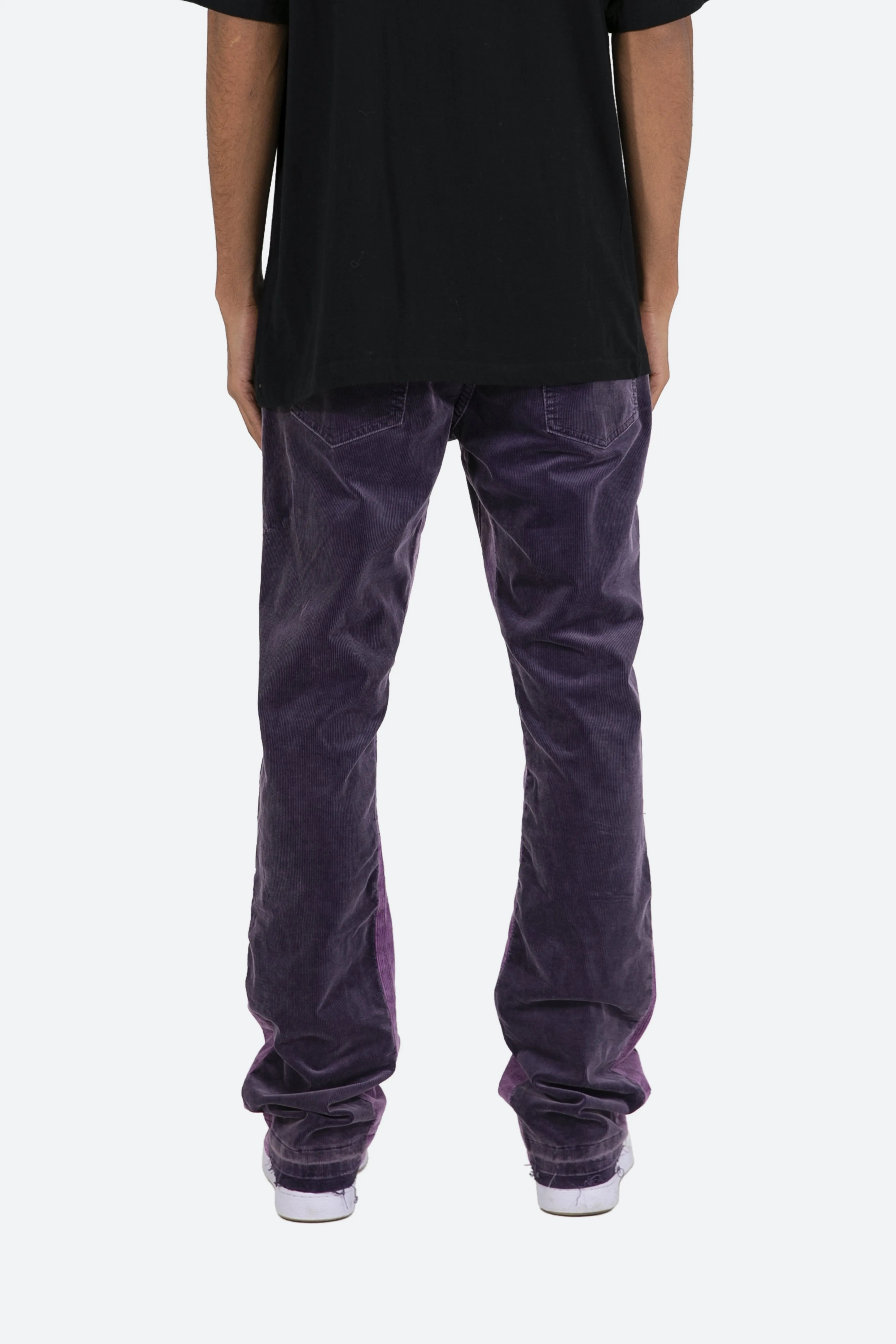 B428 Corduroy Flare Pants - Purple