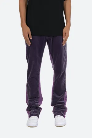 B428 Corduroy Flare Pants - Purple