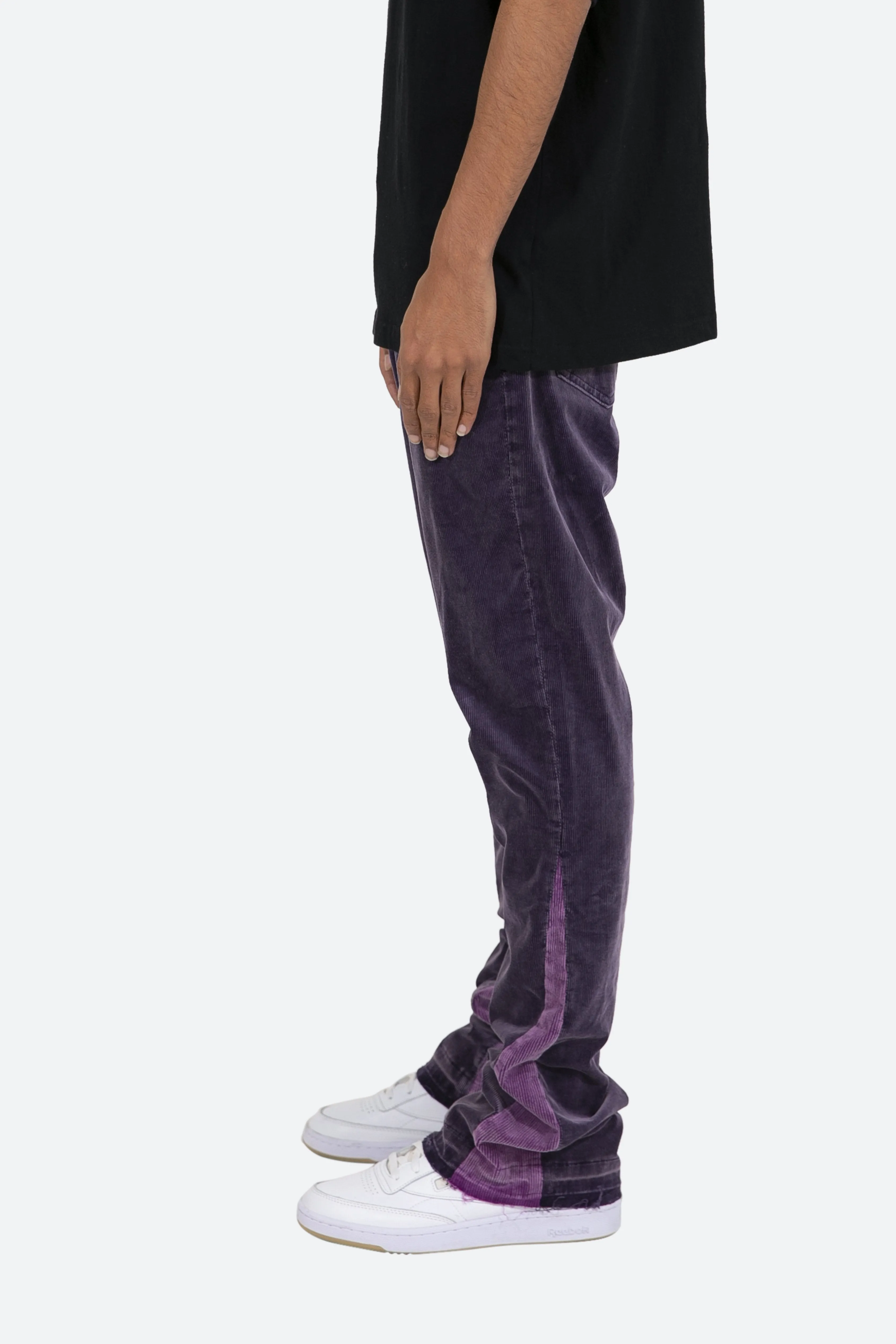 B428 Corduroy Flare Pants - Purple