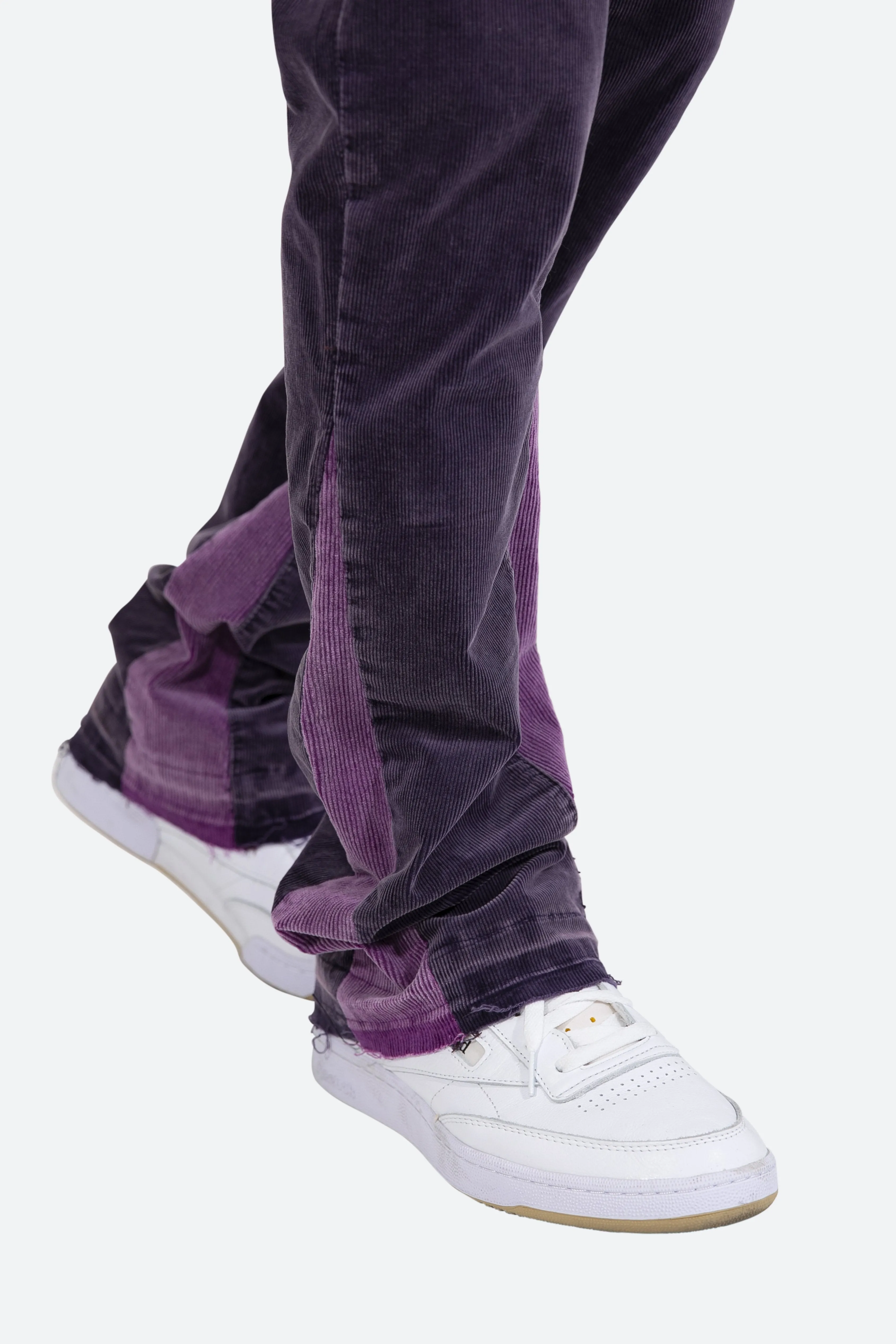 B428 Corduroy Flare Pants - Purple