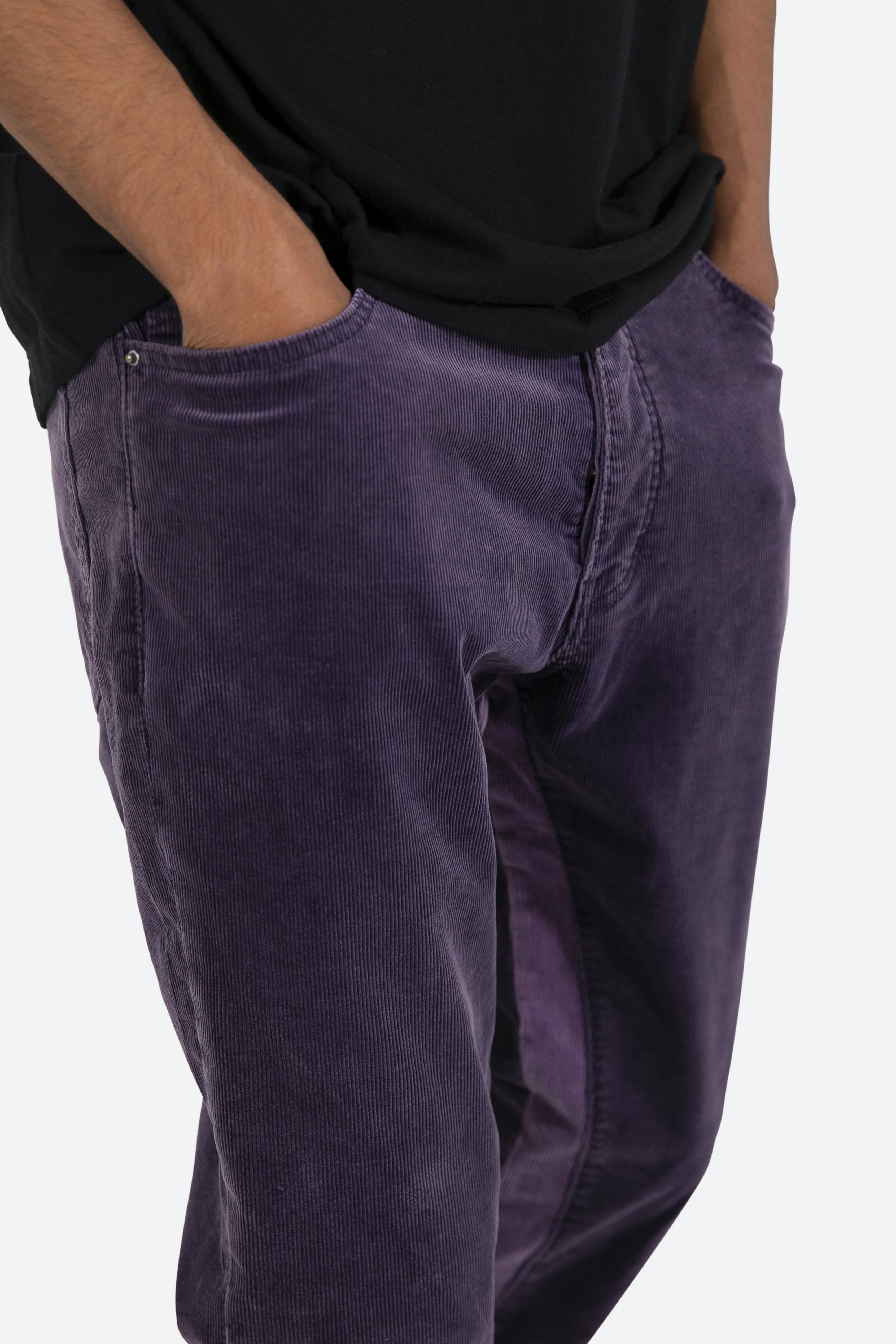 B428 Corduroy Flare Pants - Purple