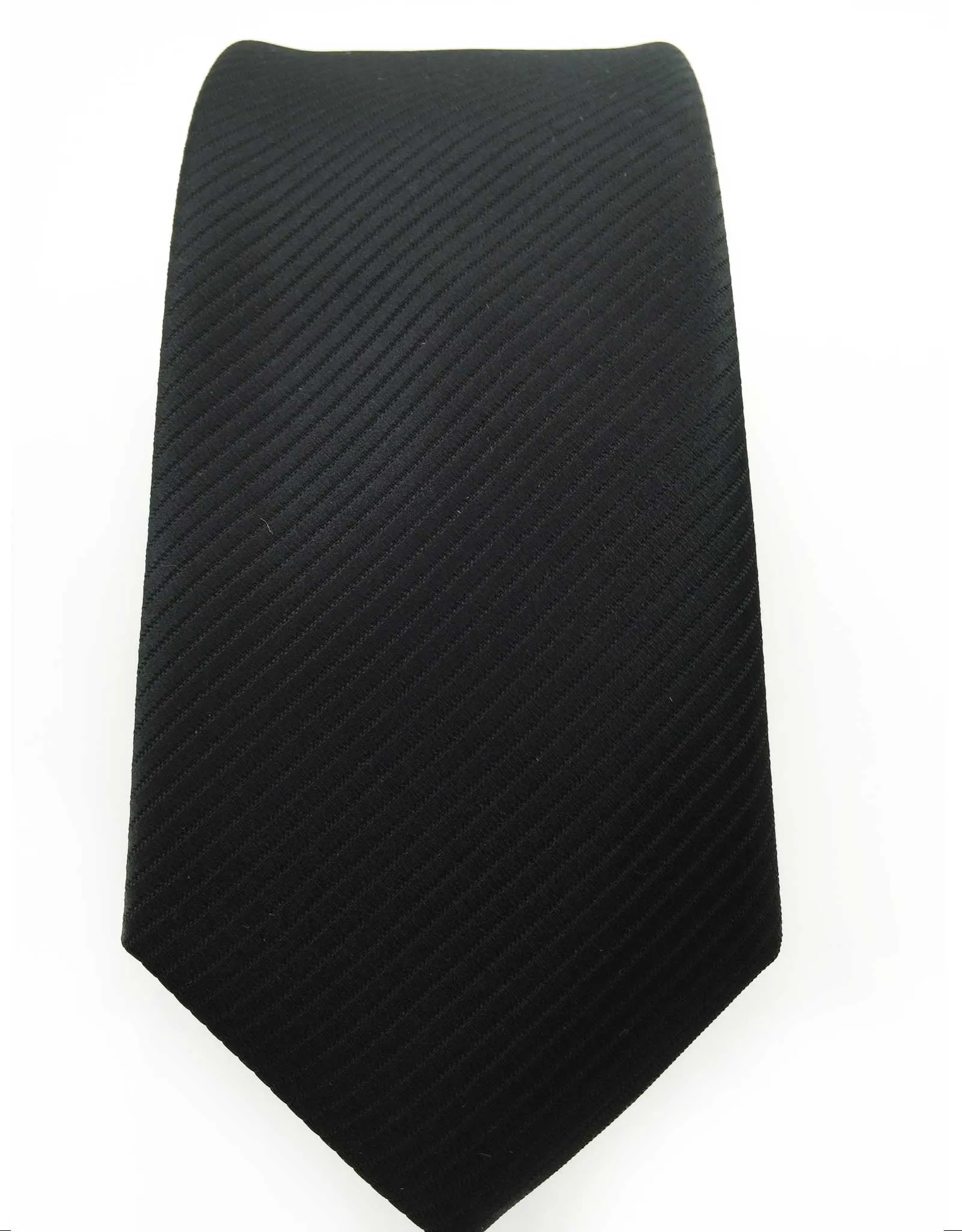 Black Solid Skinny Tie - 2.5" wide