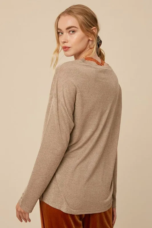 Burnout V-Neck Top