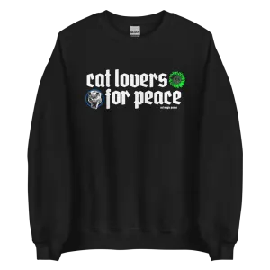 CAT LOVERS FOR PEACE Text Logo Unisex Sweatshirt