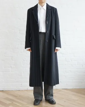 Chalk Striped Wool Coat