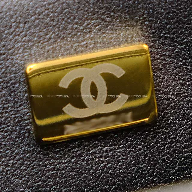 CHANEL Shoulder bag Coco mark Camellia Border Mini Matelasse 20 Chain Noir (Black)/Blanc (White) Embroidery Cotton Tweed/Sequins Champagne Gold HW A69900[BRAND NEW][Authentic]