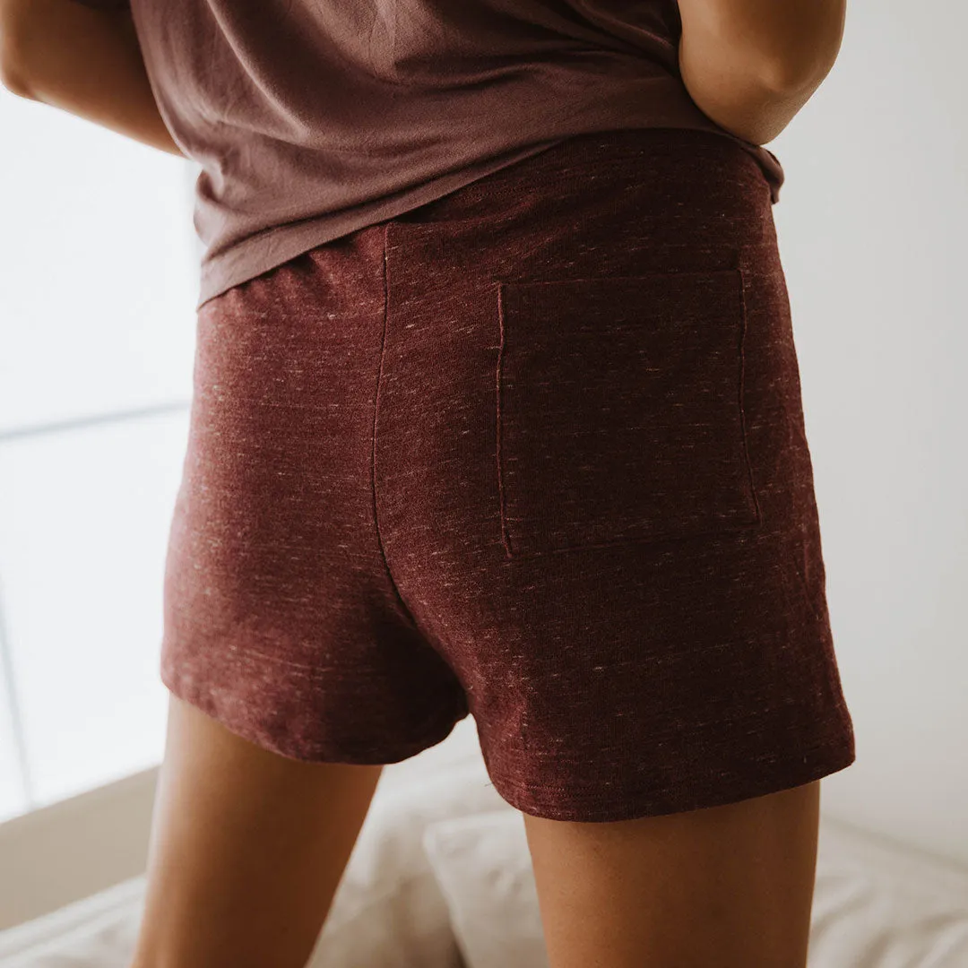 Daze Shorts, Heather Maroon