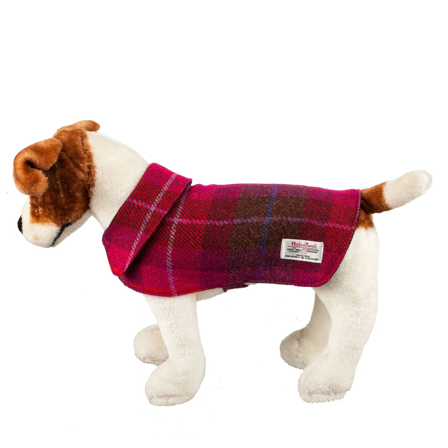 Dog Coat Harris Tweed Ha222-B2 Cerise Tartan