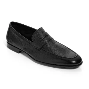 Dunmore Black Deerskin Slip On