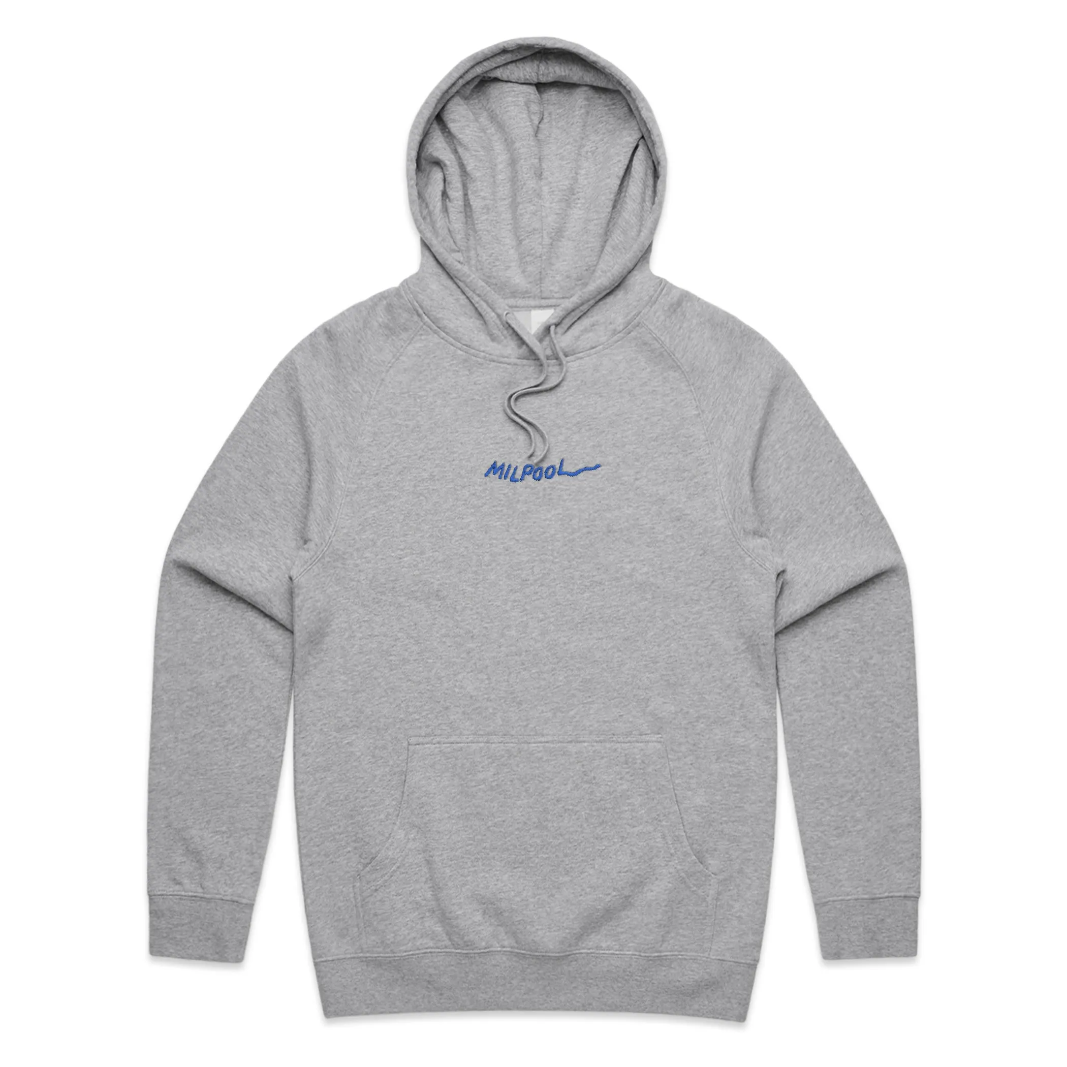 Embroidered Milpool Pullover Hoodie (Heather Grey)