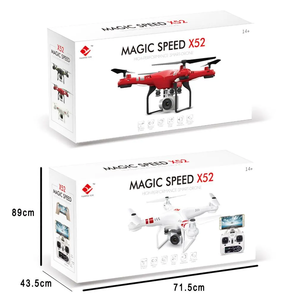 Four Wings Photography Model Aircraft 2.4G Altitude Hold HD Camera Quadcopter RC Drone 2MP WiFi FPV Live Helicopter Hover UAV