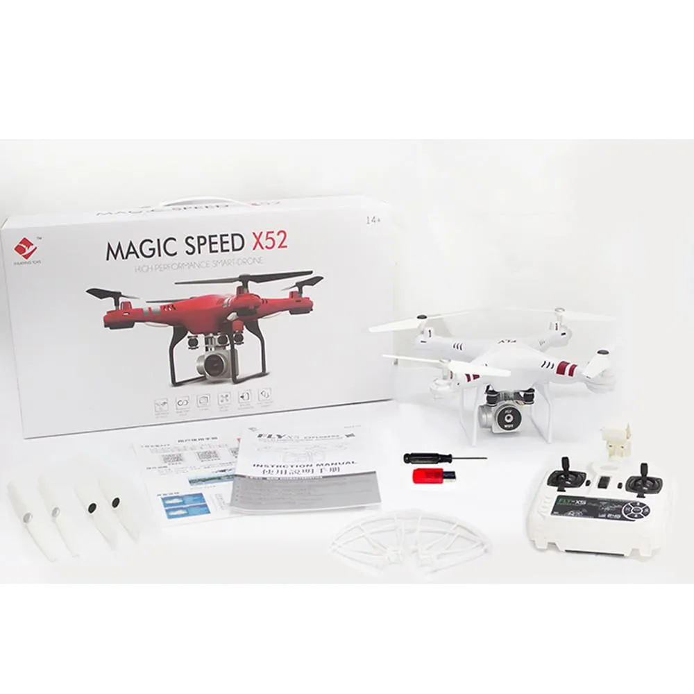 Four Wings Photography Model Aircraft 2.4G Altitude Hold HD Camera Quadcopter RC Drone 2MP WiFi FPV Live Helicopter Hover UAV