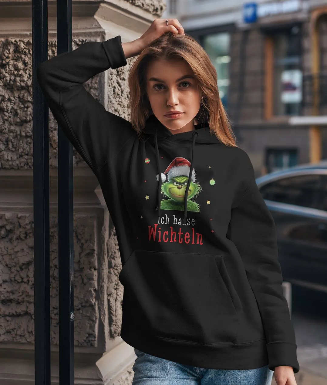 Hoodie - Grinch - Ich hasse Wichteln (CS)