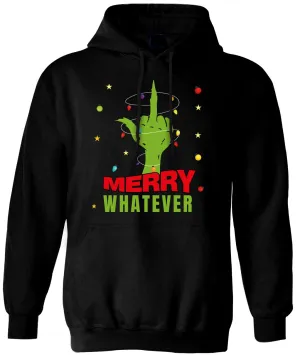 Hoodie - Grinch - Merry whatever (Mittelfinger)