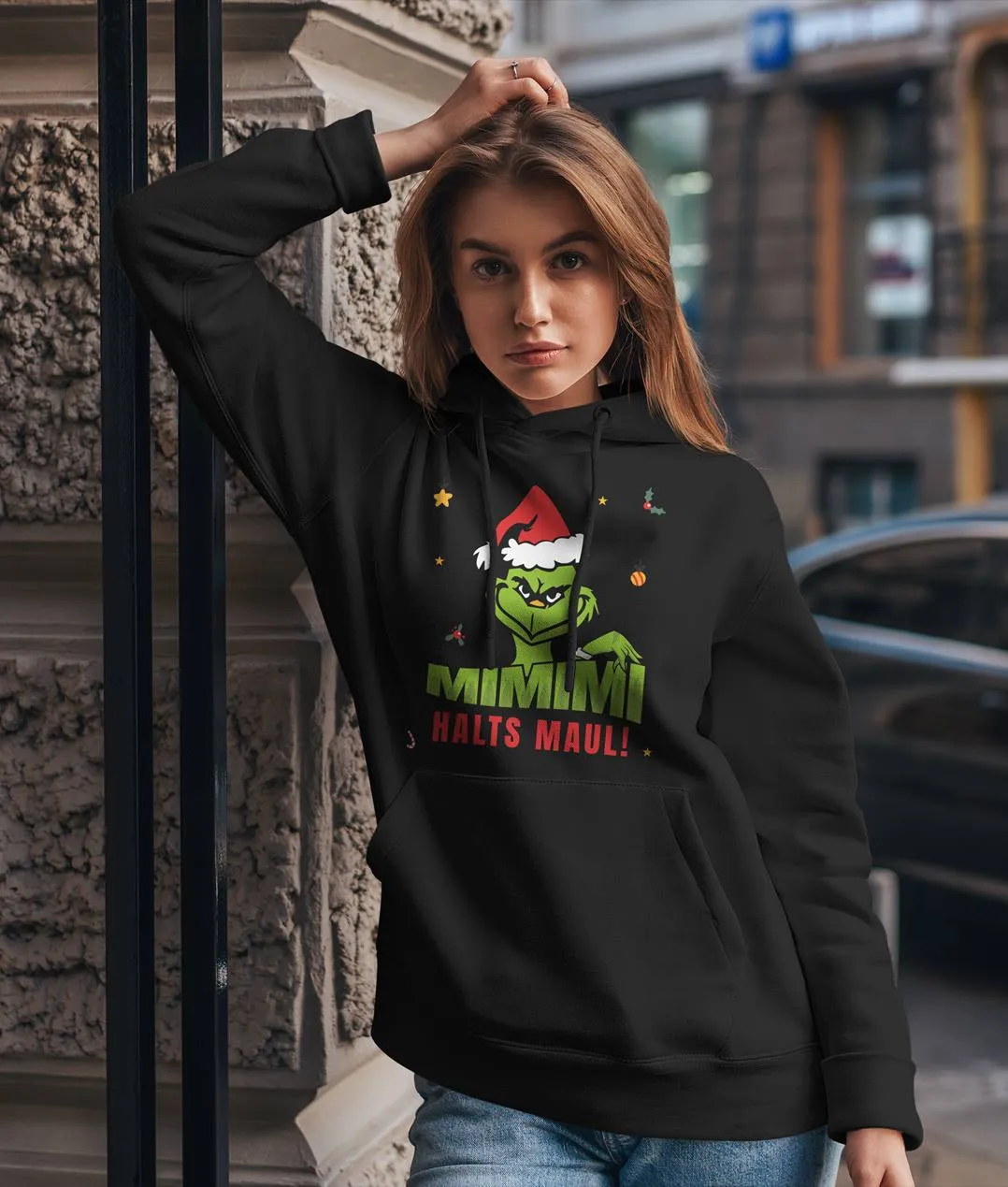 Hoodie - Grinch - Mimimi Halts Maul!