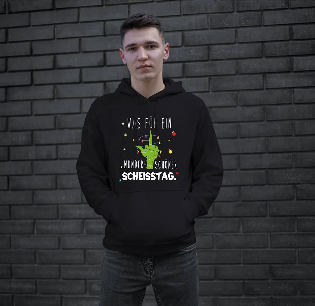 Hoodie - Grinch - Was für ein wunderschöner Scheisstag. (Mittelfinger)