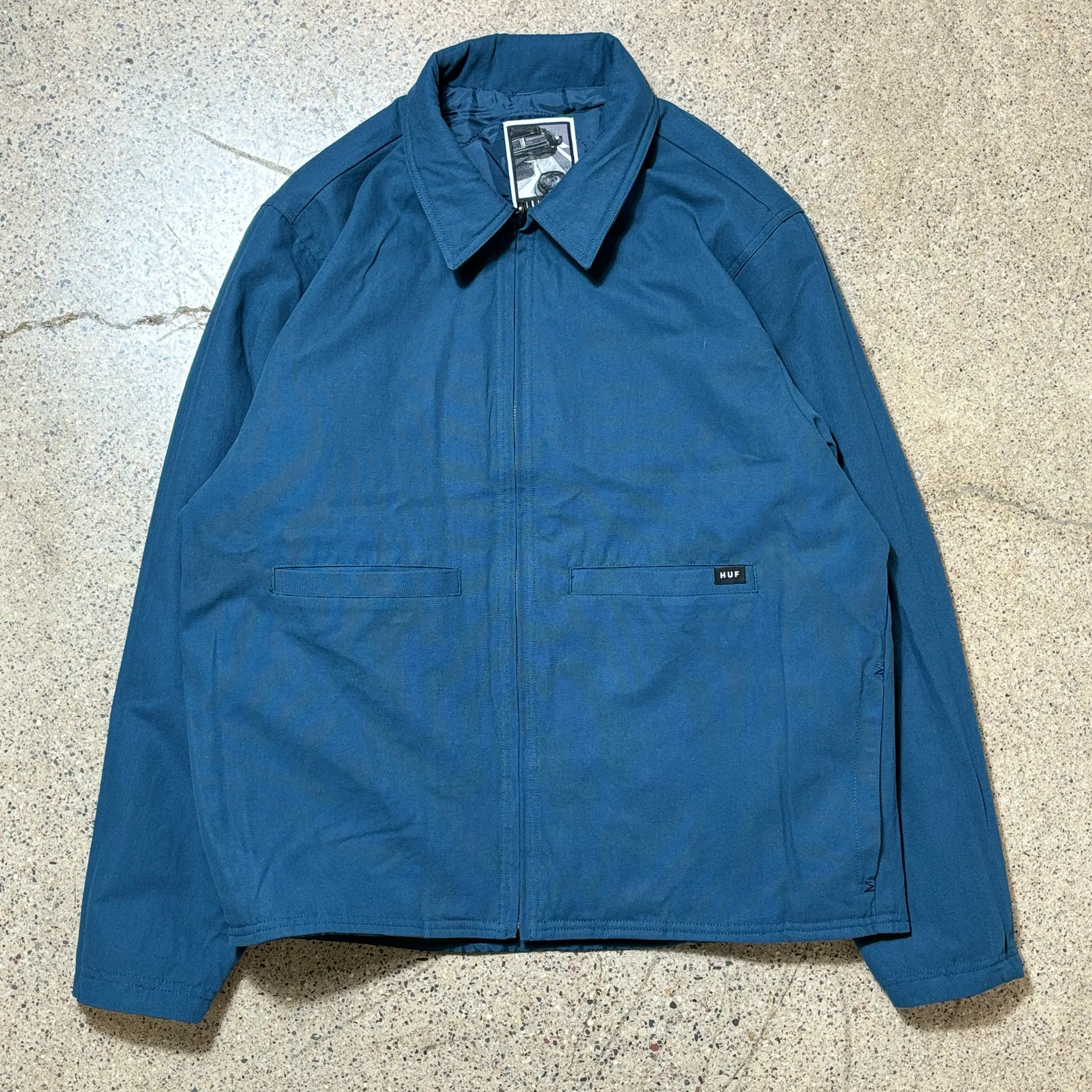 HUF MASON REVERSIBLE JACKET - OIL BLUE