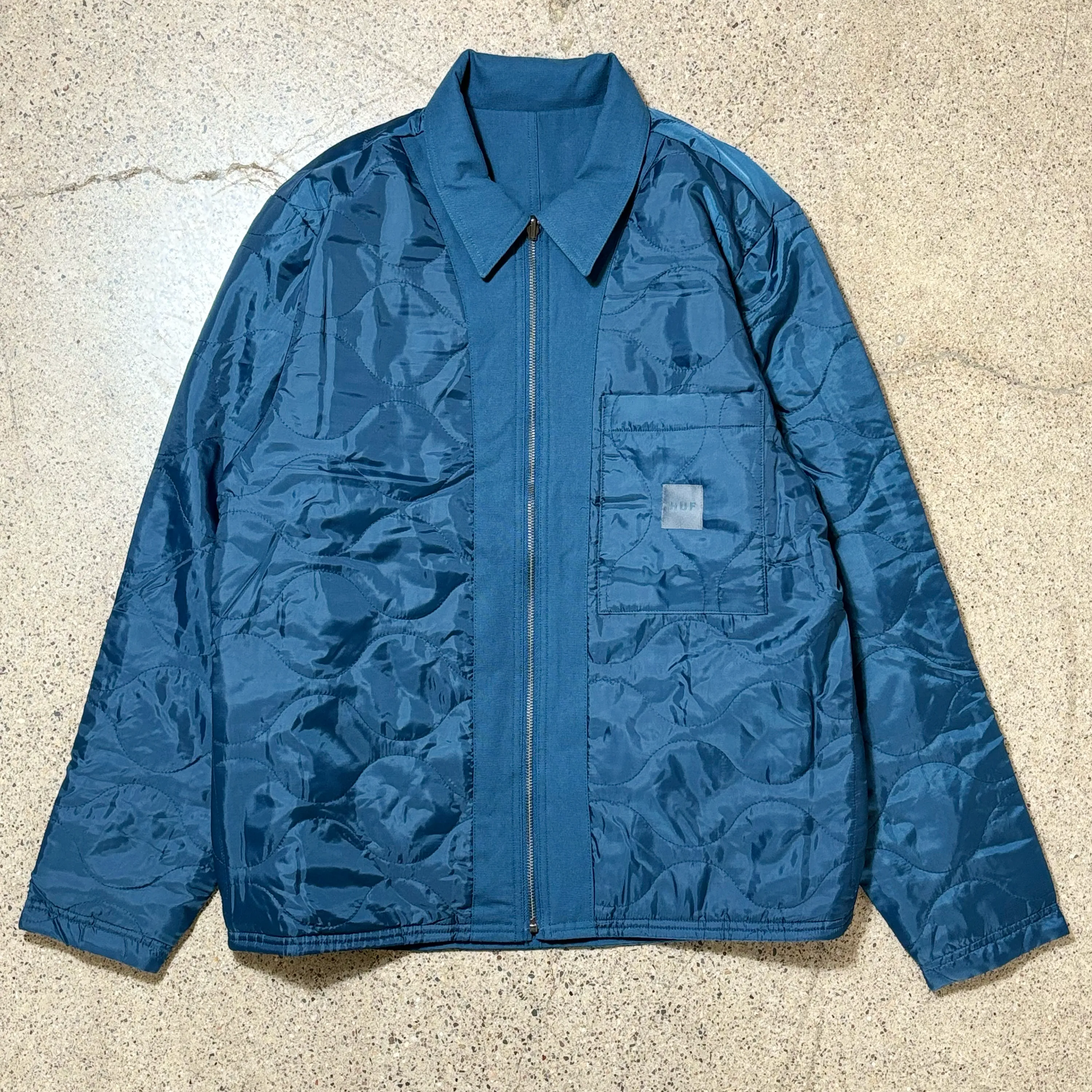 HUF MASON REVERSIBLE JACKET - OIL BLUE