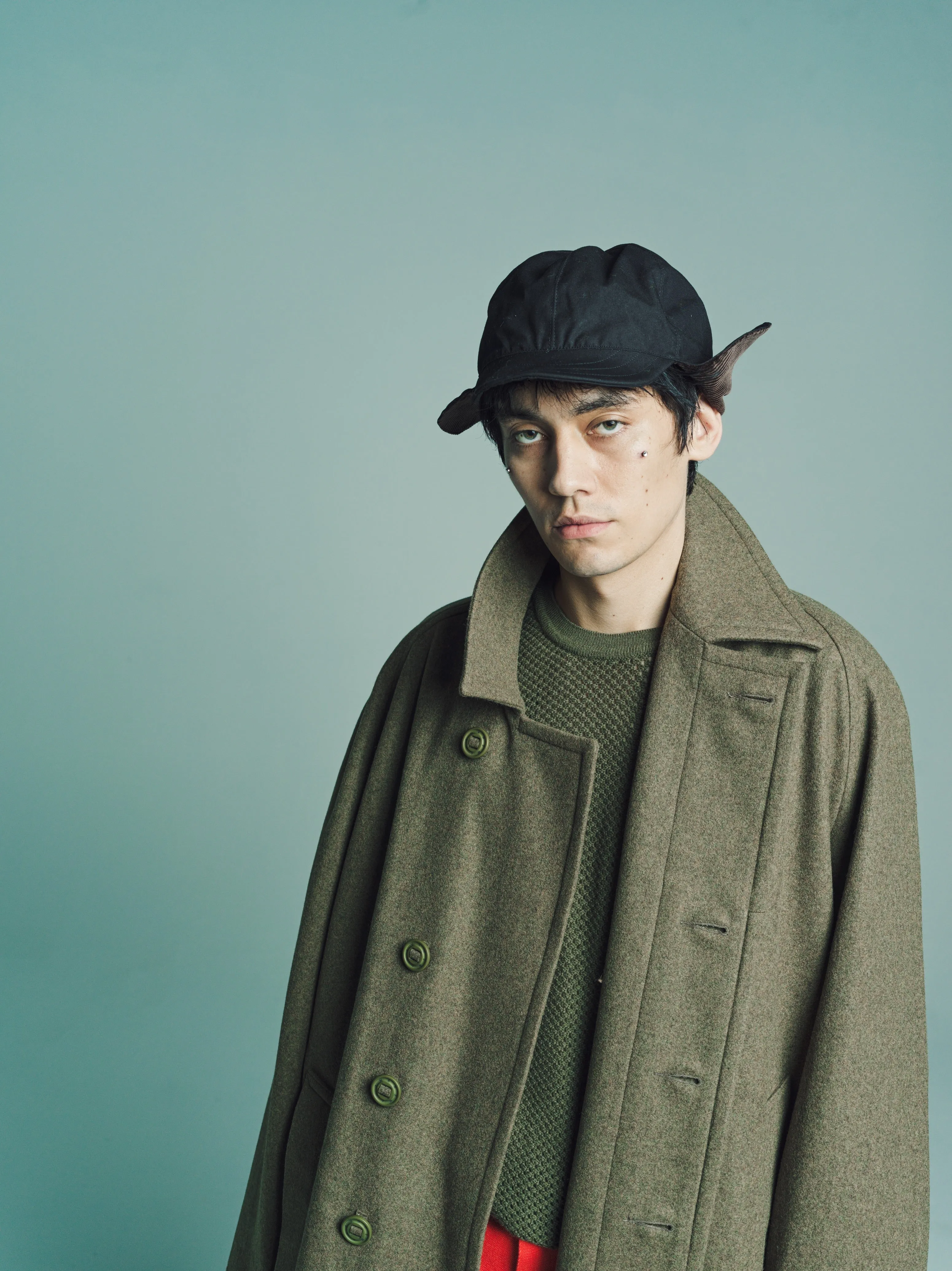 Khaki Wool Riding Coat