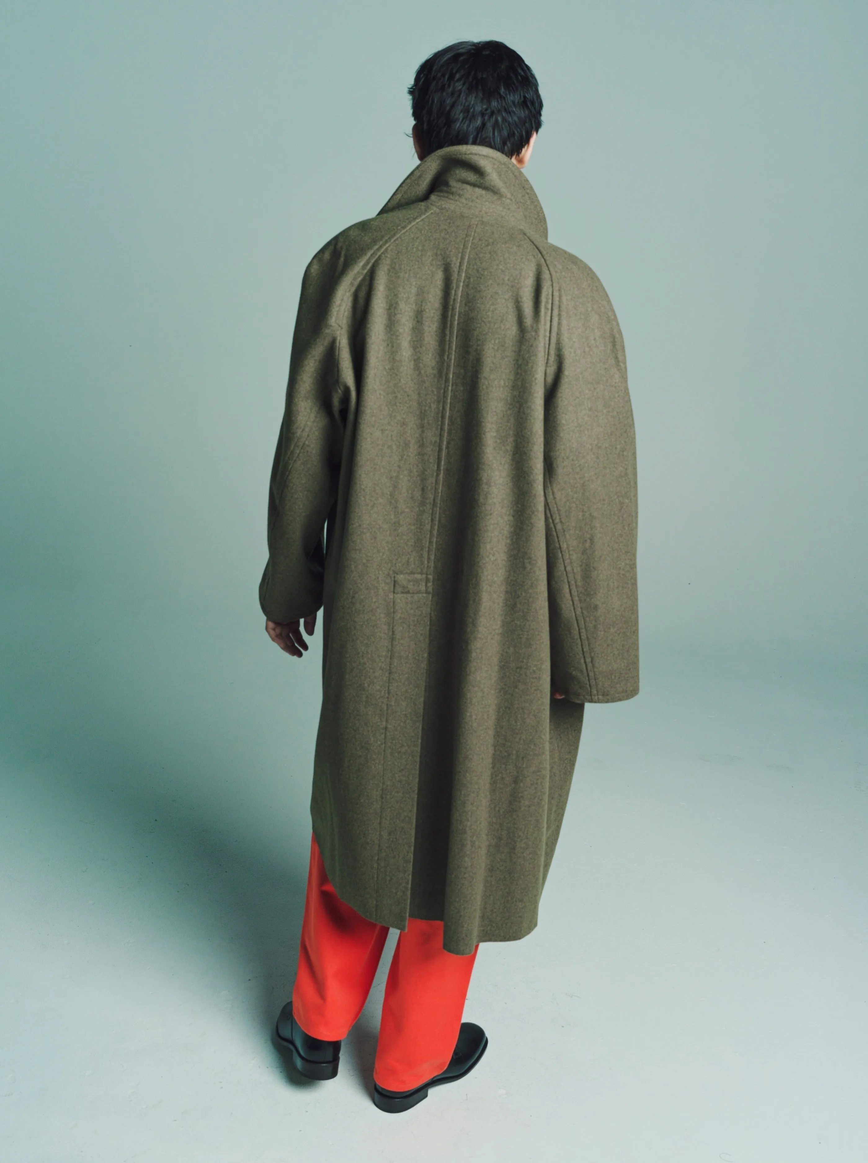 Khaki Wool Riding Coat