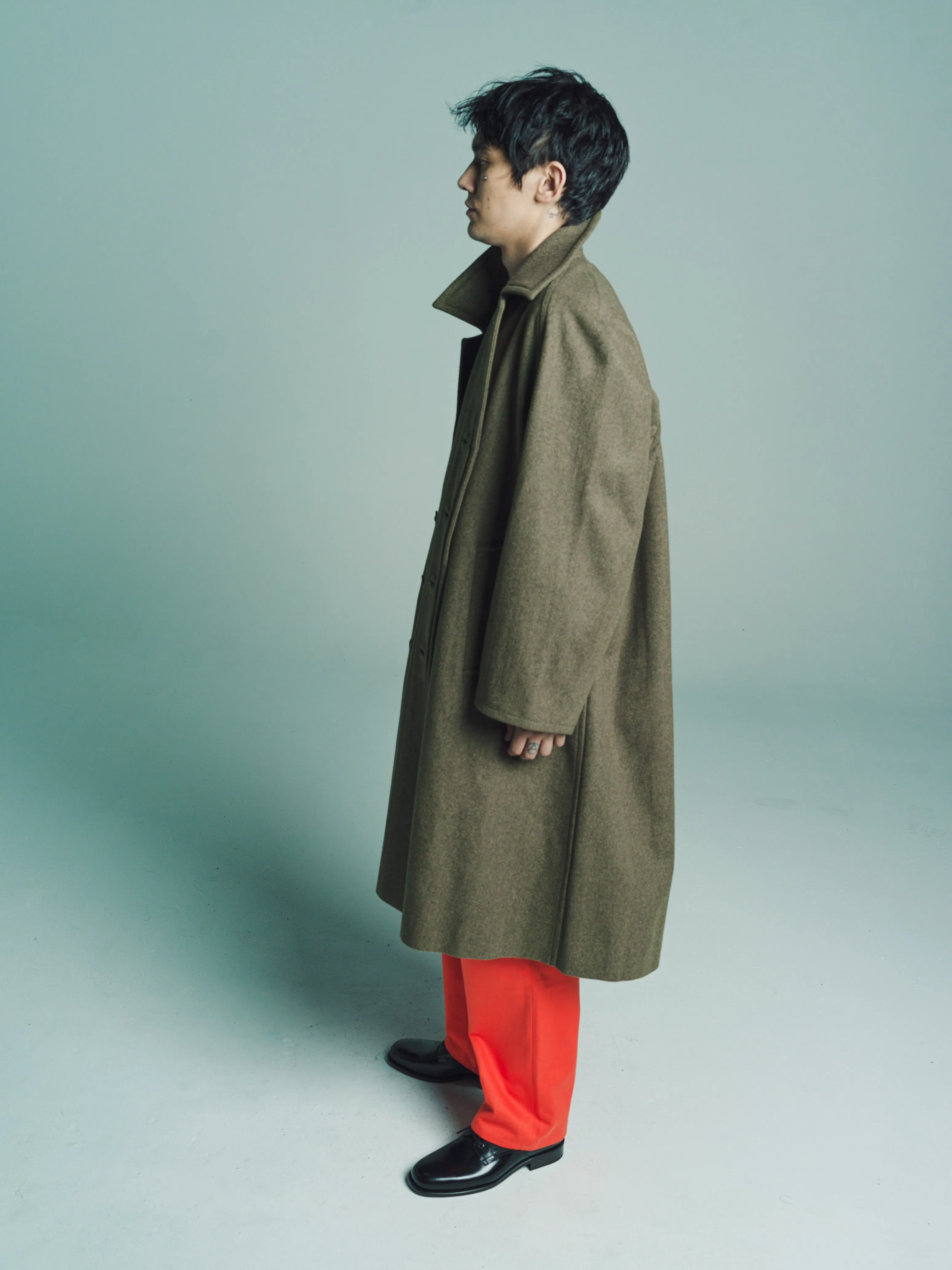 Khaki Wool Riding Coat