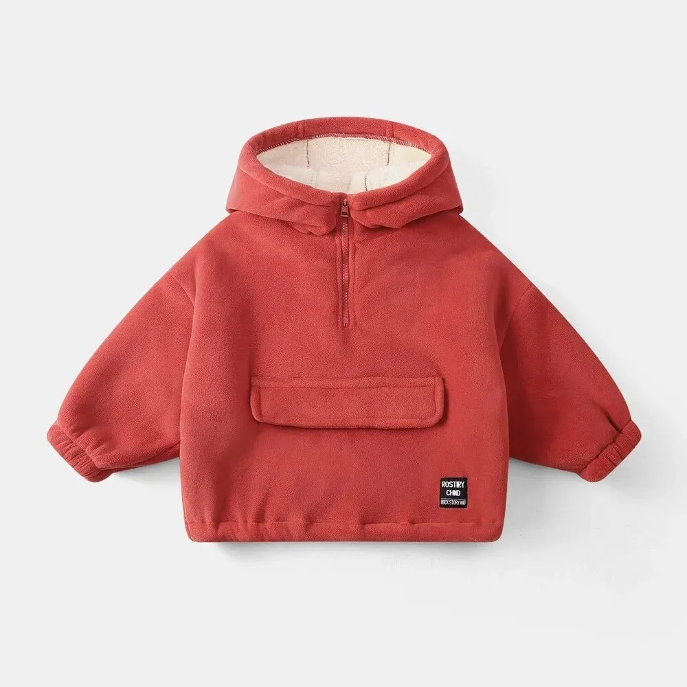 Kids' Cozy Half-Zip Fleece Hoodie