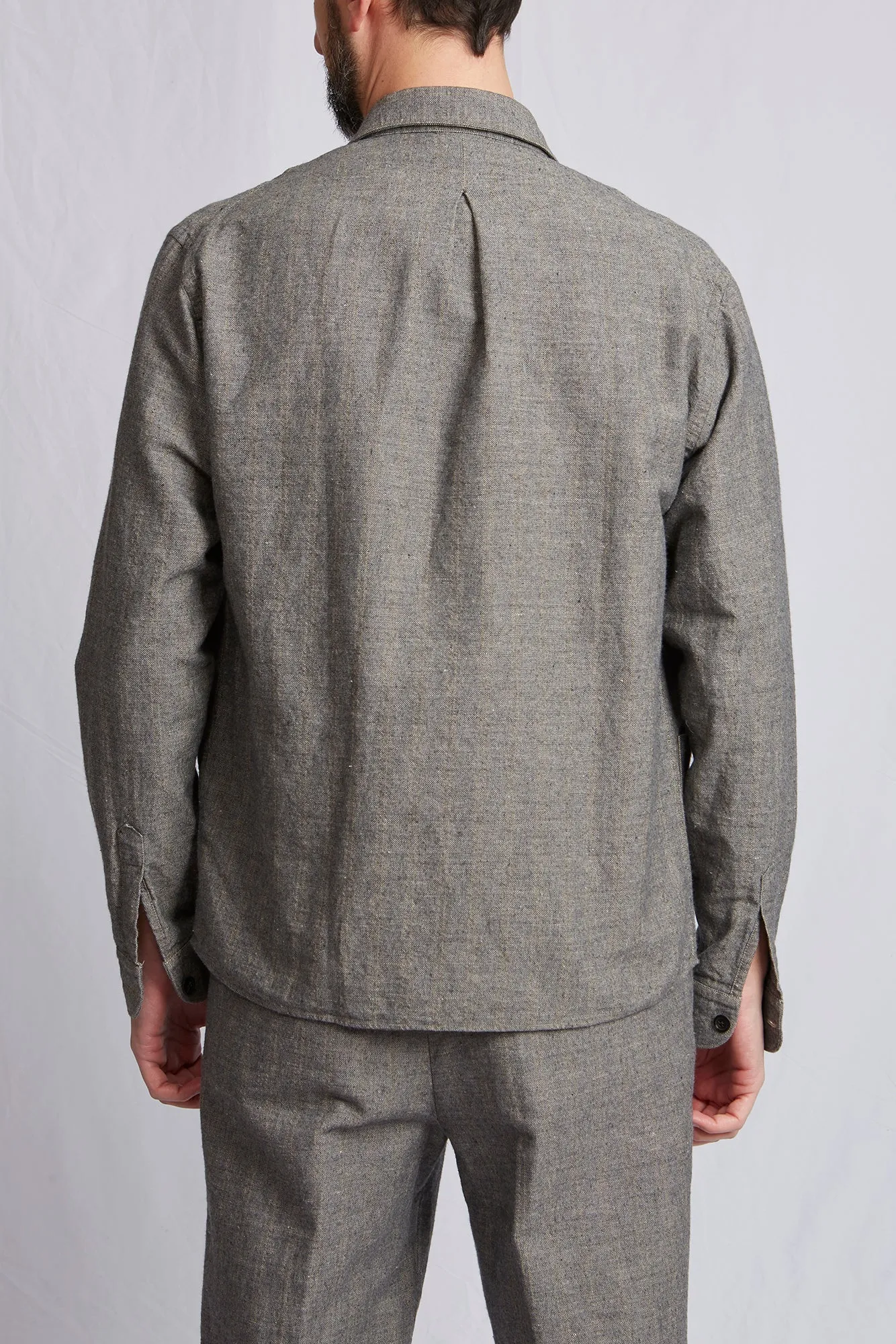 KIMI hemp cotton gray stripe 3220