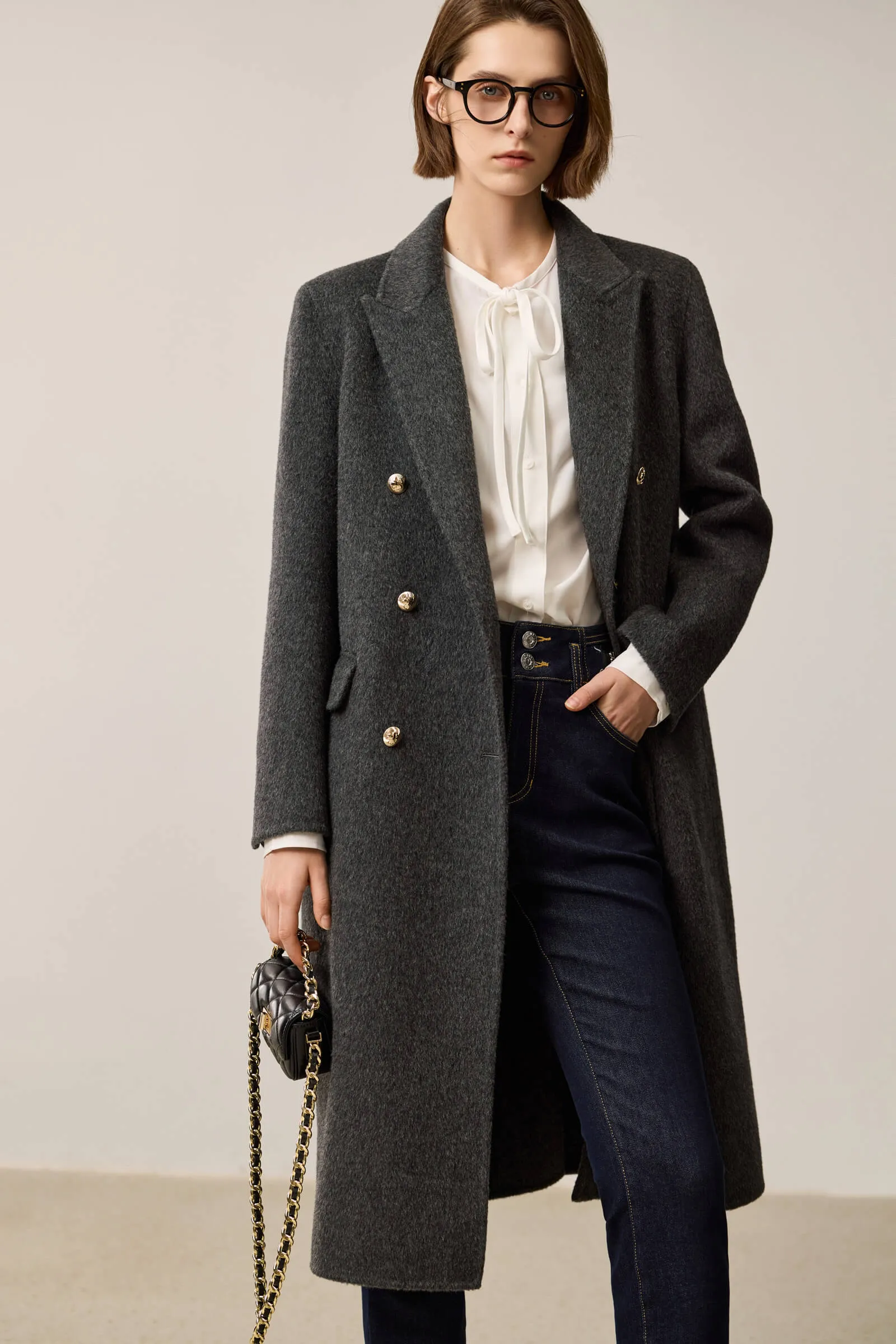 LILY Minimalist Lambswool Wool Coat