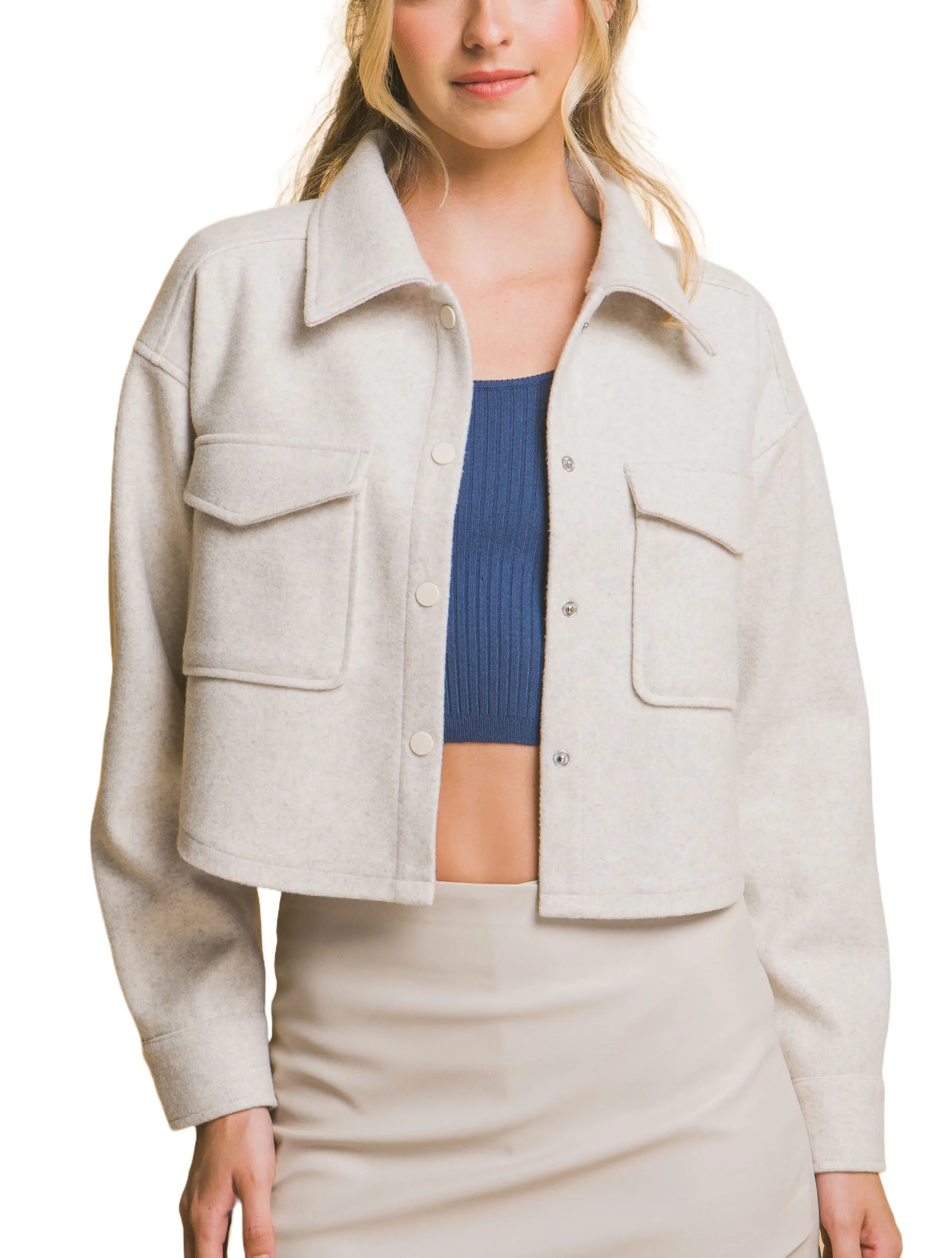 Moonbeam Fleece Cropped Shacket