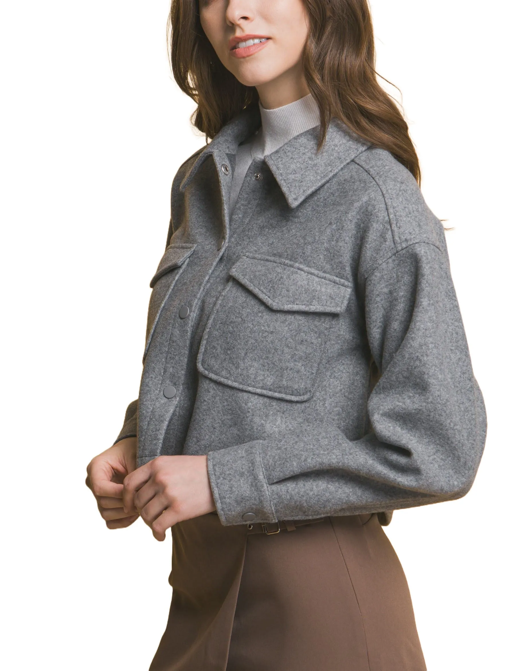 Moonbeam Fleece Cropped Shacket