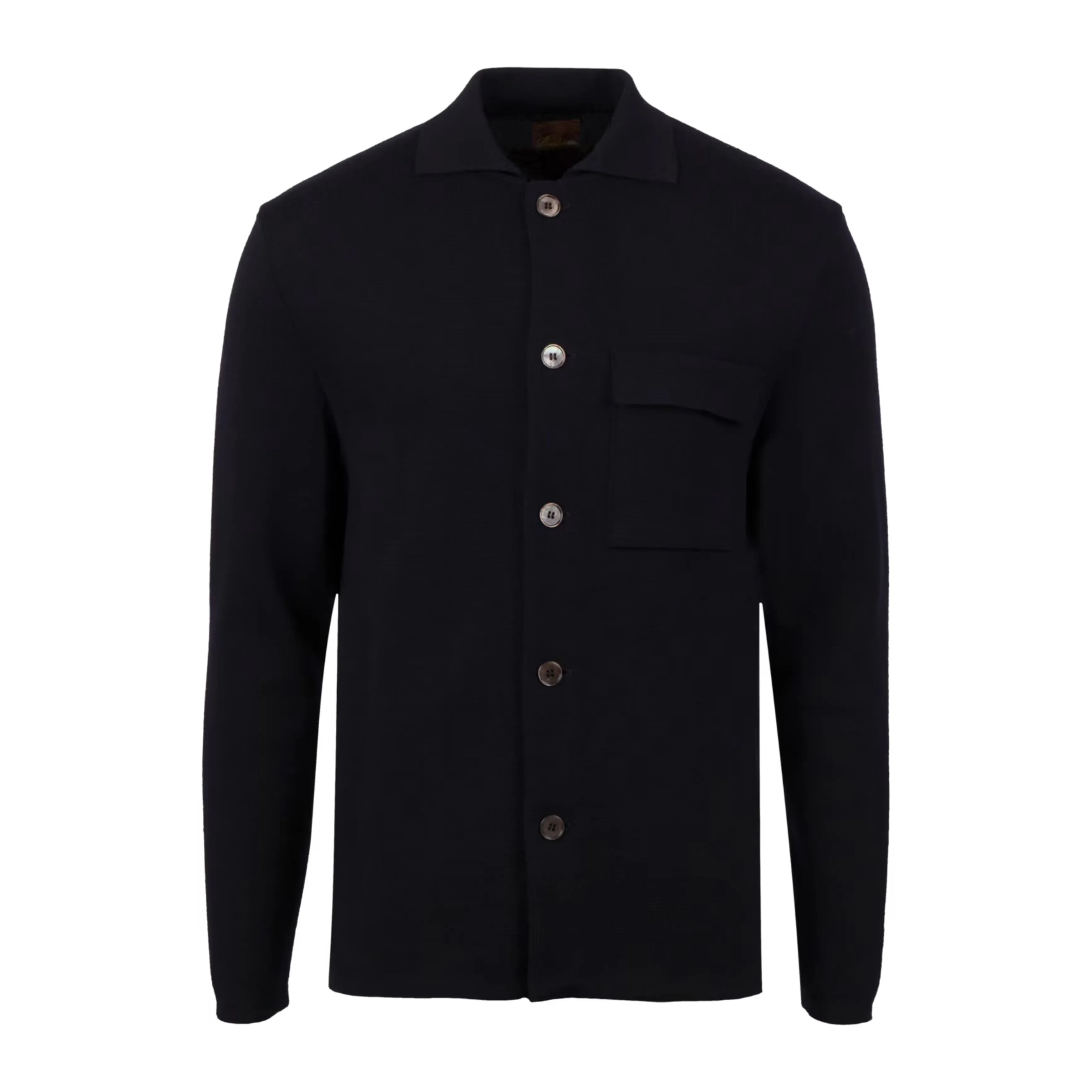 Navy Blue Merino Wool Over-Shirt - Stenströms