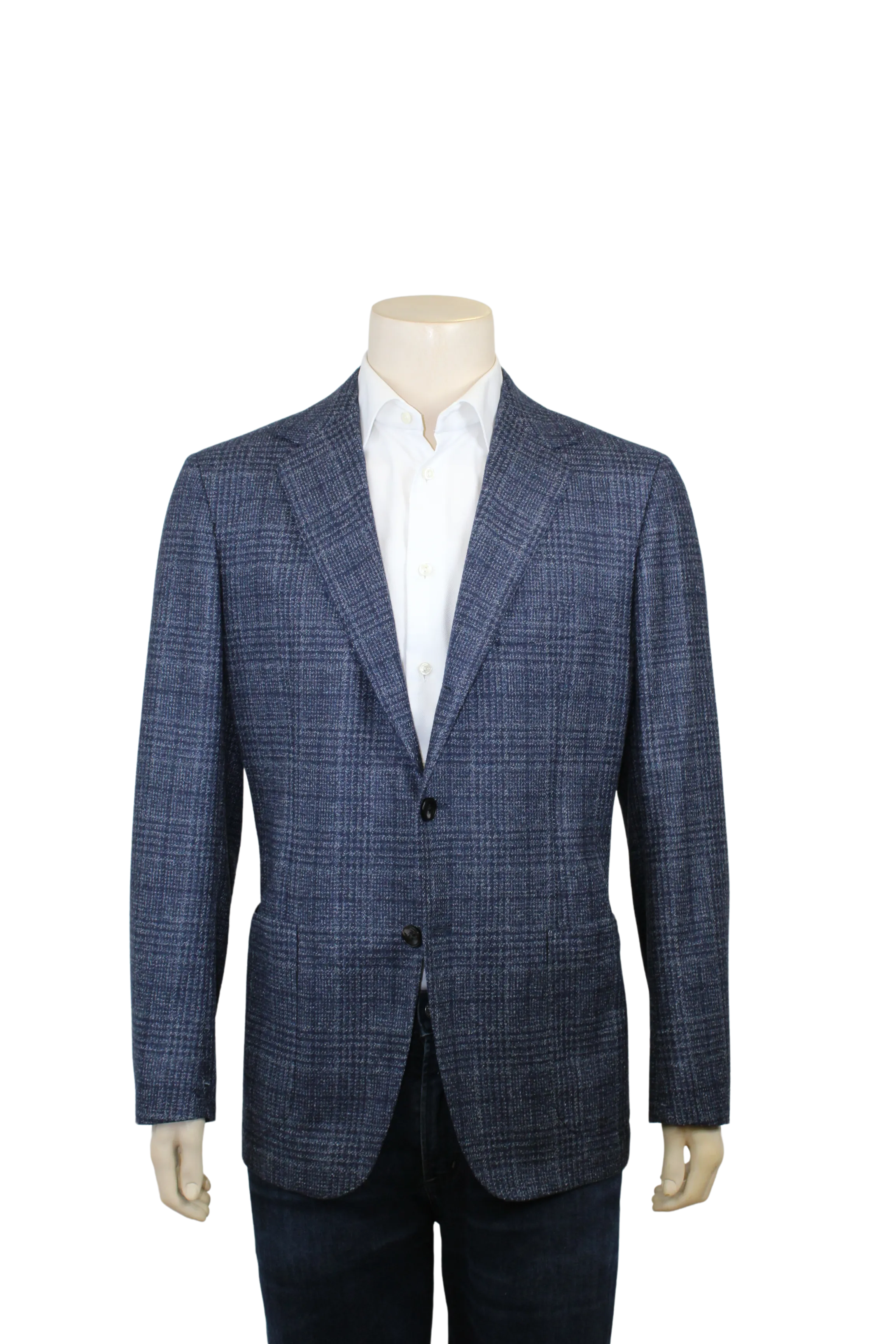 Navy Plaid Sport Coat