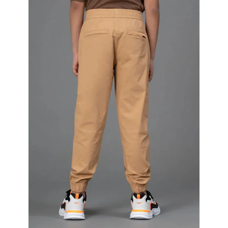 RedTape Joggers for Boy's- Best in Comfort| Cotton | Tan Color| Casual Fit | Front and Back Side Pockets.