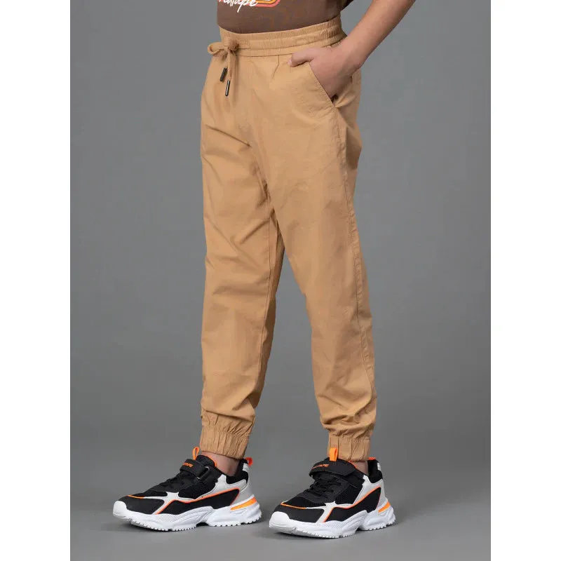 RedTape Joggers for Boy's- Best in Comfort| Cotton | Tan Color| Casual Fit | Front and Back Side Pockets.