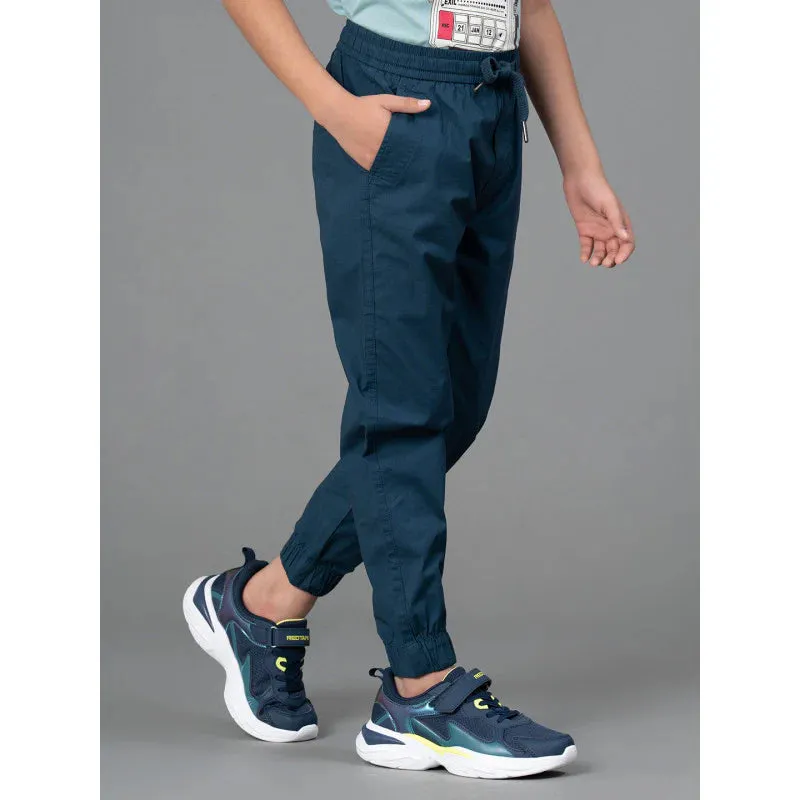 RedTape Joggers for Boy's- Comfortable| Cotton | Mid-Blue Color| Regular Fit | Front and Back Side Pockets.