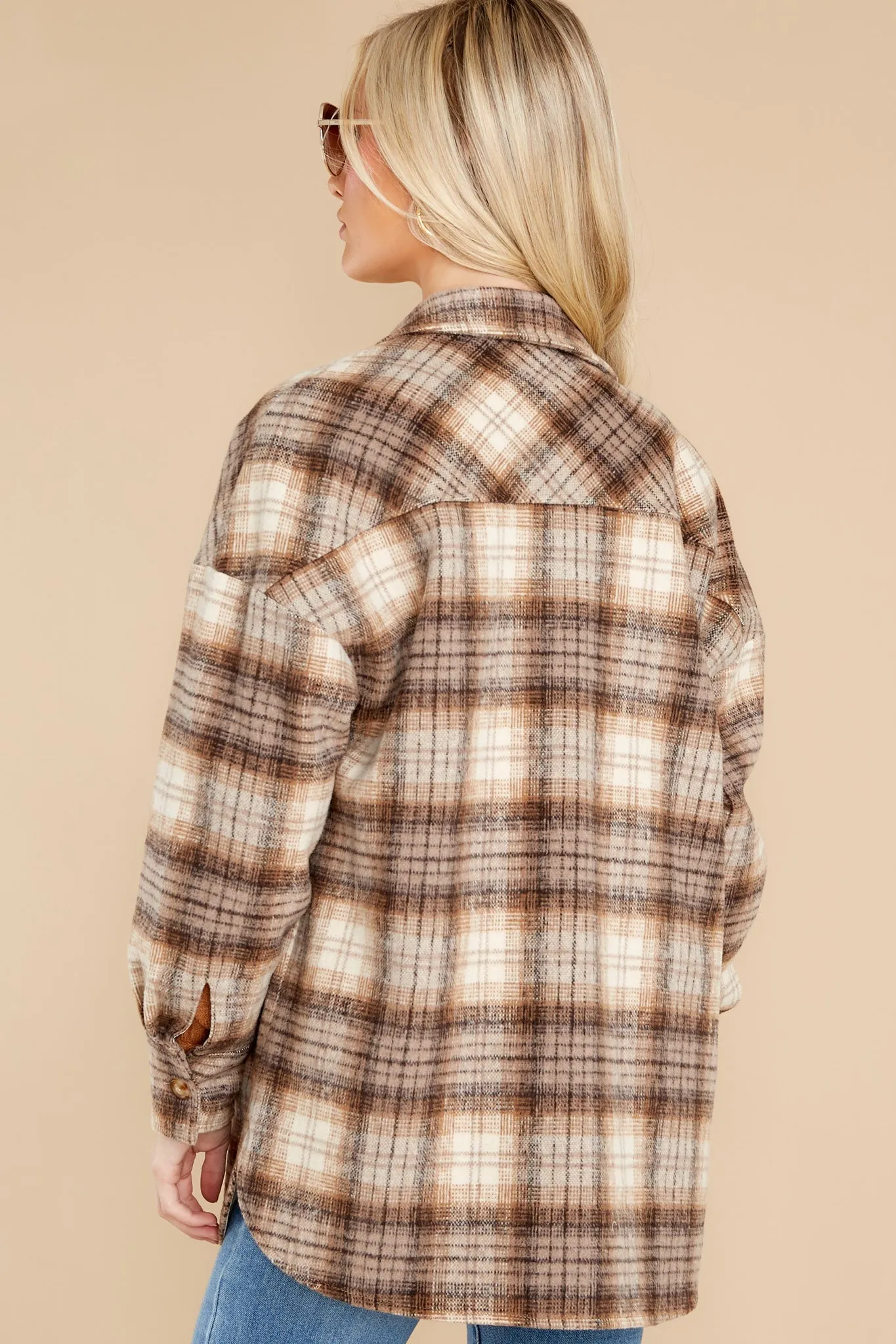 Rock It Any Day Brown Plaid Shacket