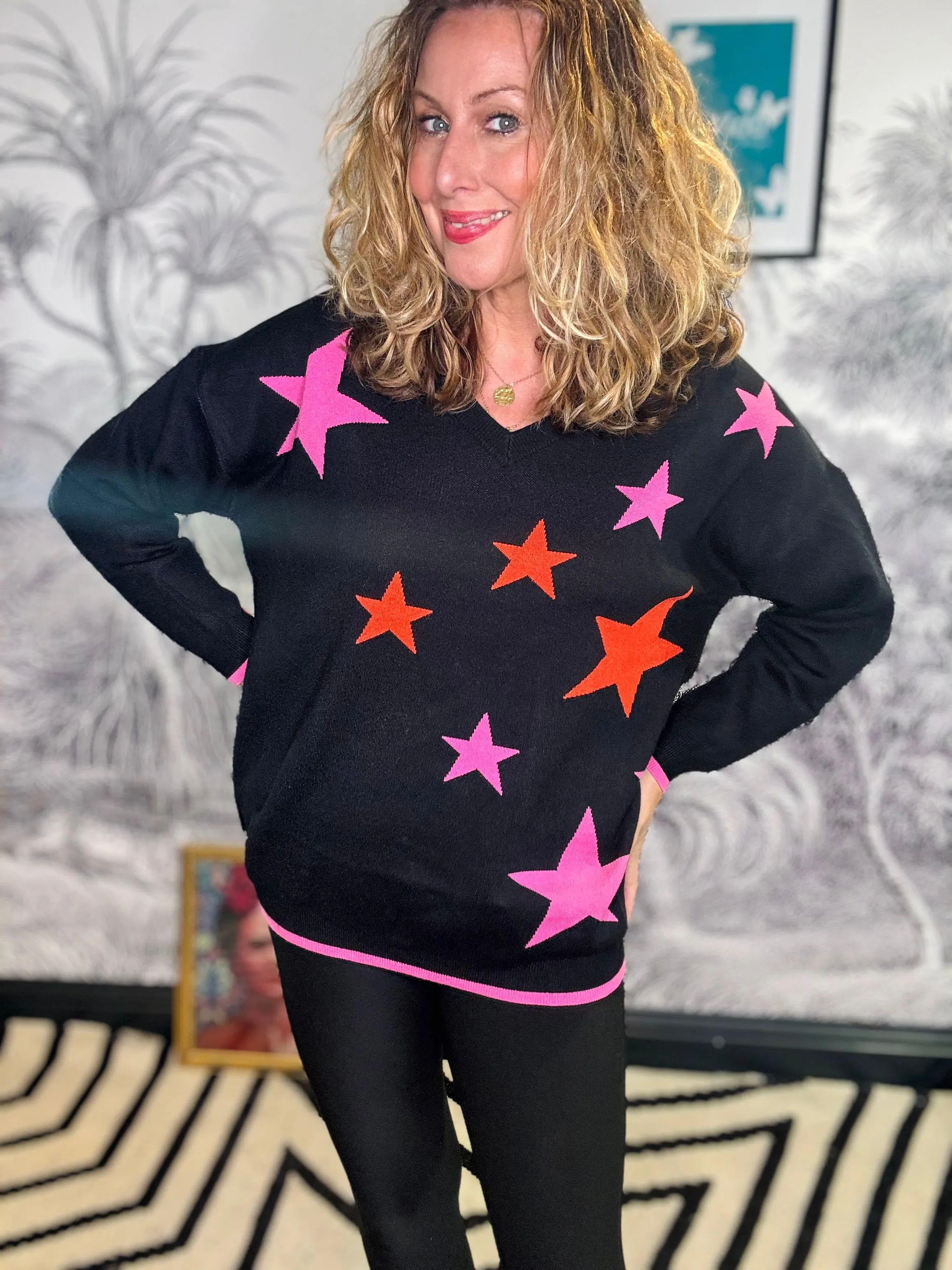 Sandra Oversized Star Knit Jumper