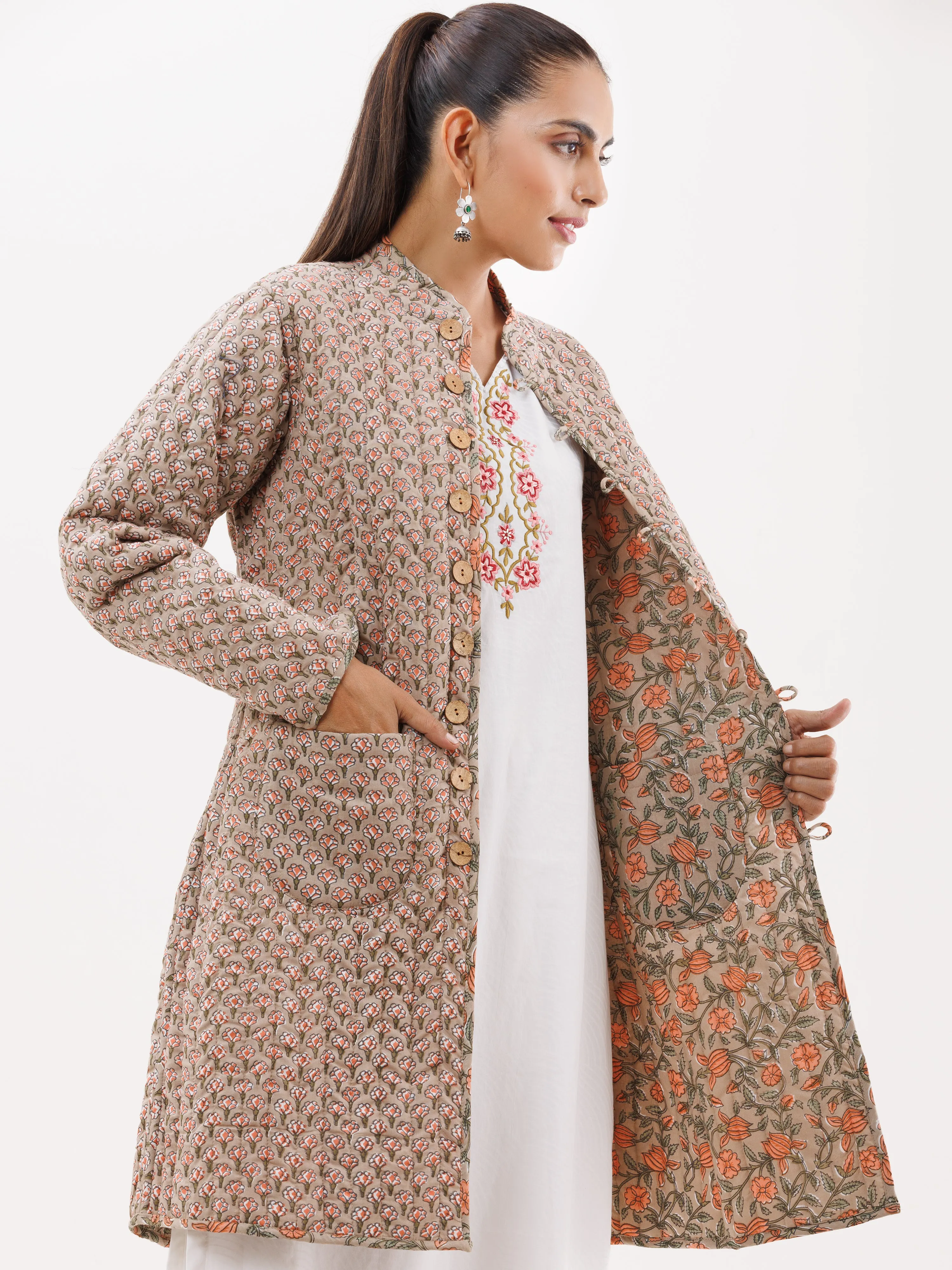 Shishir Aarti Quilted Reversible Jacket