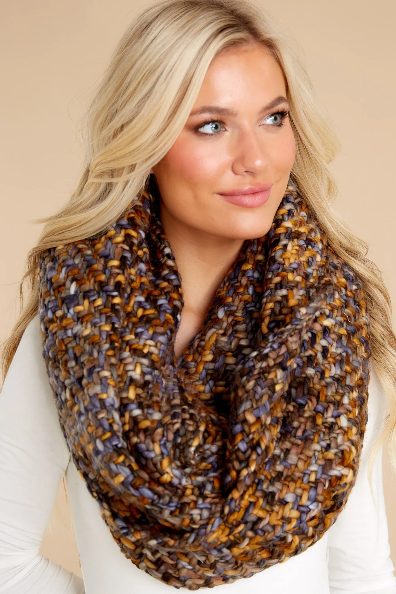 Sight Seeing Blue And Gold Scarf