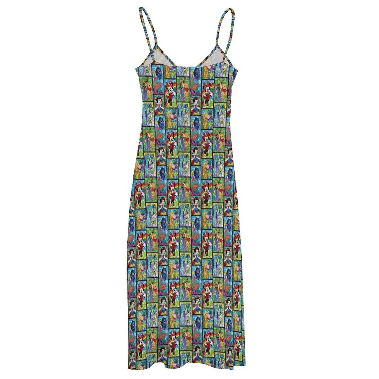 Stained Glass Characters Women's Summer Slip Long Dress