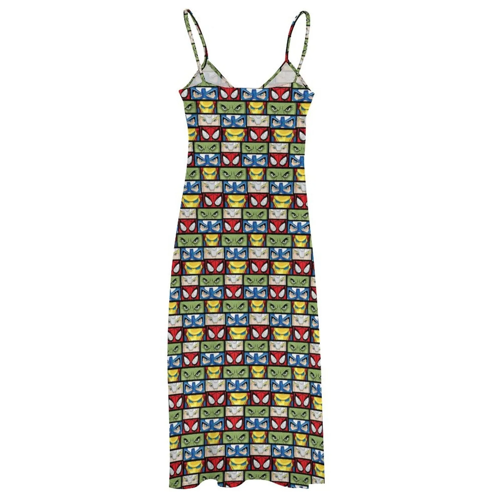 Super Hero Eyes Women's Summer Slip Long Dress