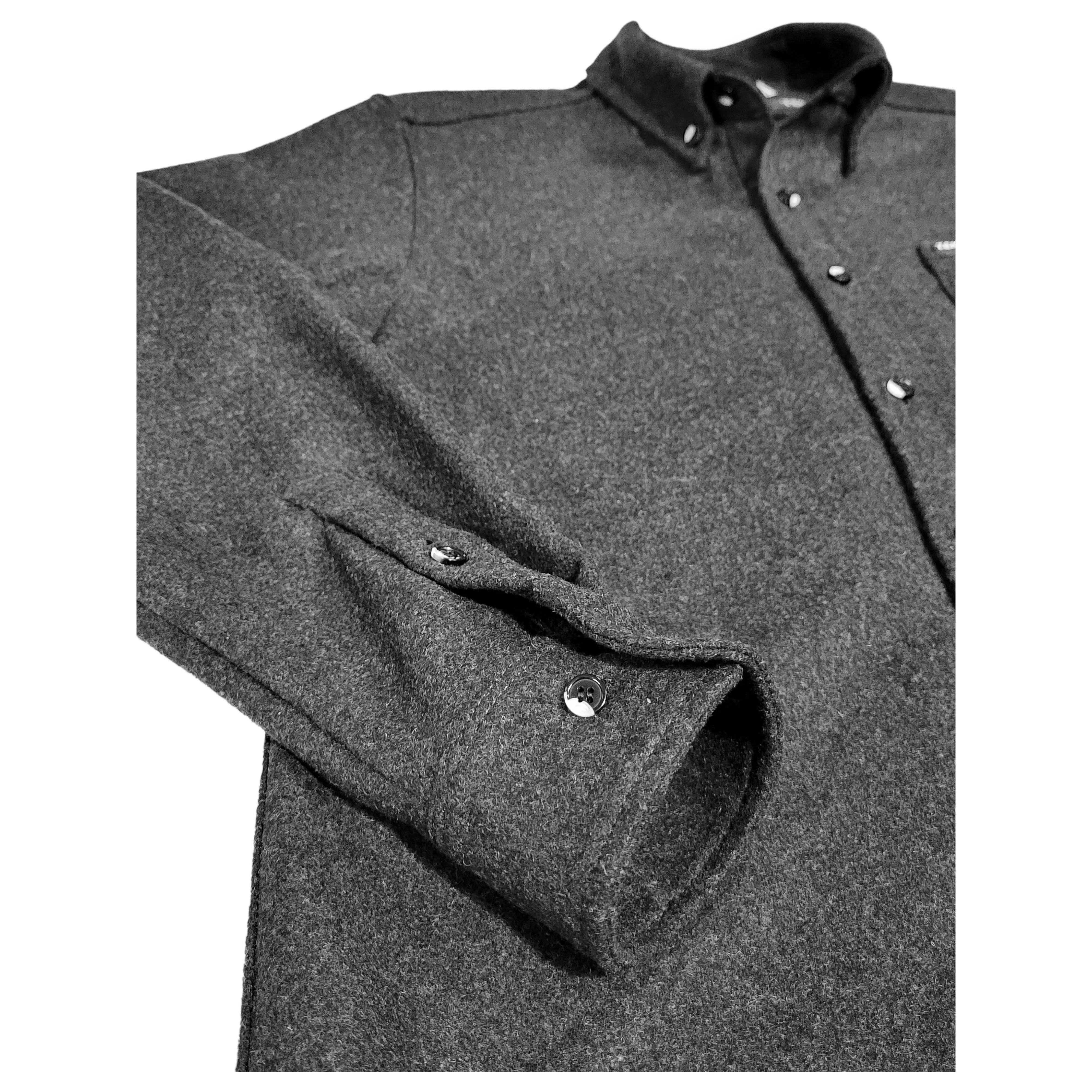 The FRASER eco MELTON Wool 2.0 Men's Shirt - Granite