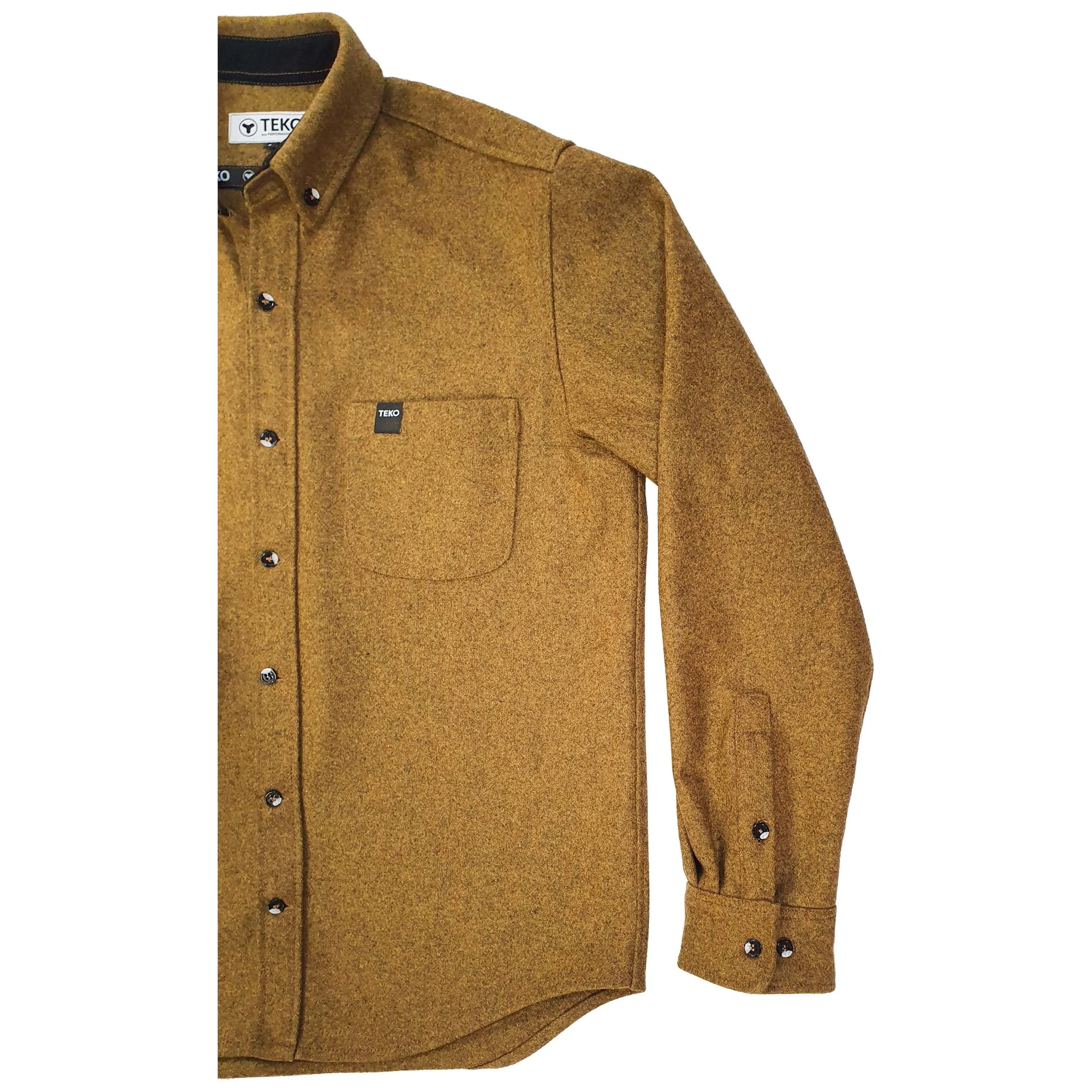 The FRASER eco MELTON Wool 2.0 Men's Shirt - Pinewood