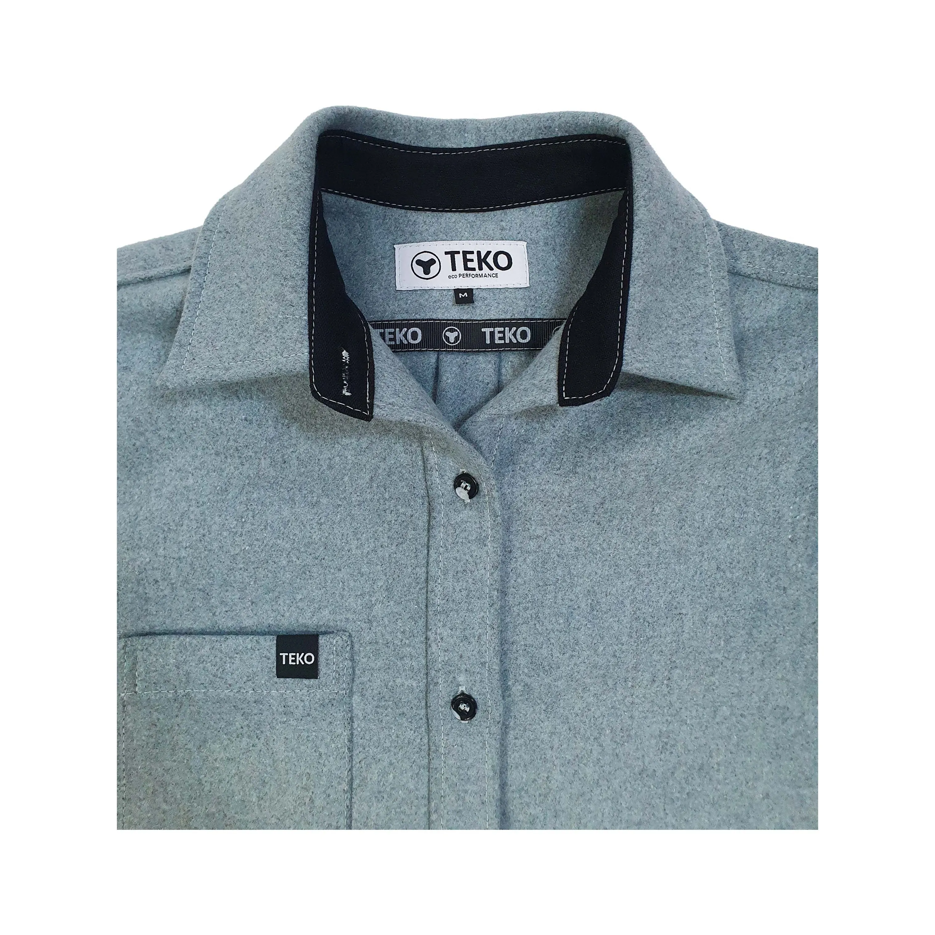 The OBAN eco MELTON Wool 2.0 Women's Shirt - Misty Blue