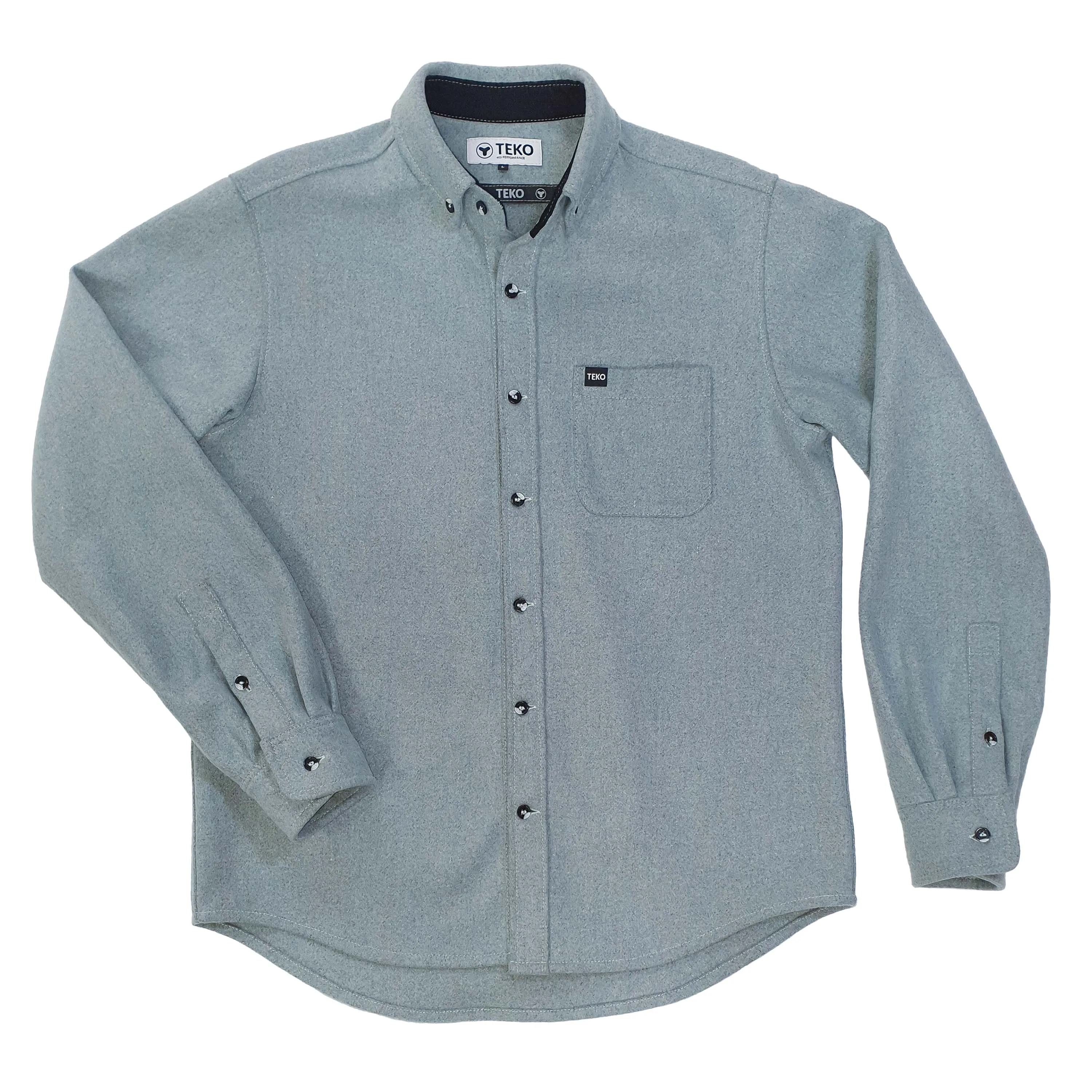 The OBAN eco MELTON Wool 2.0 Women's Shirt - Misty Blue